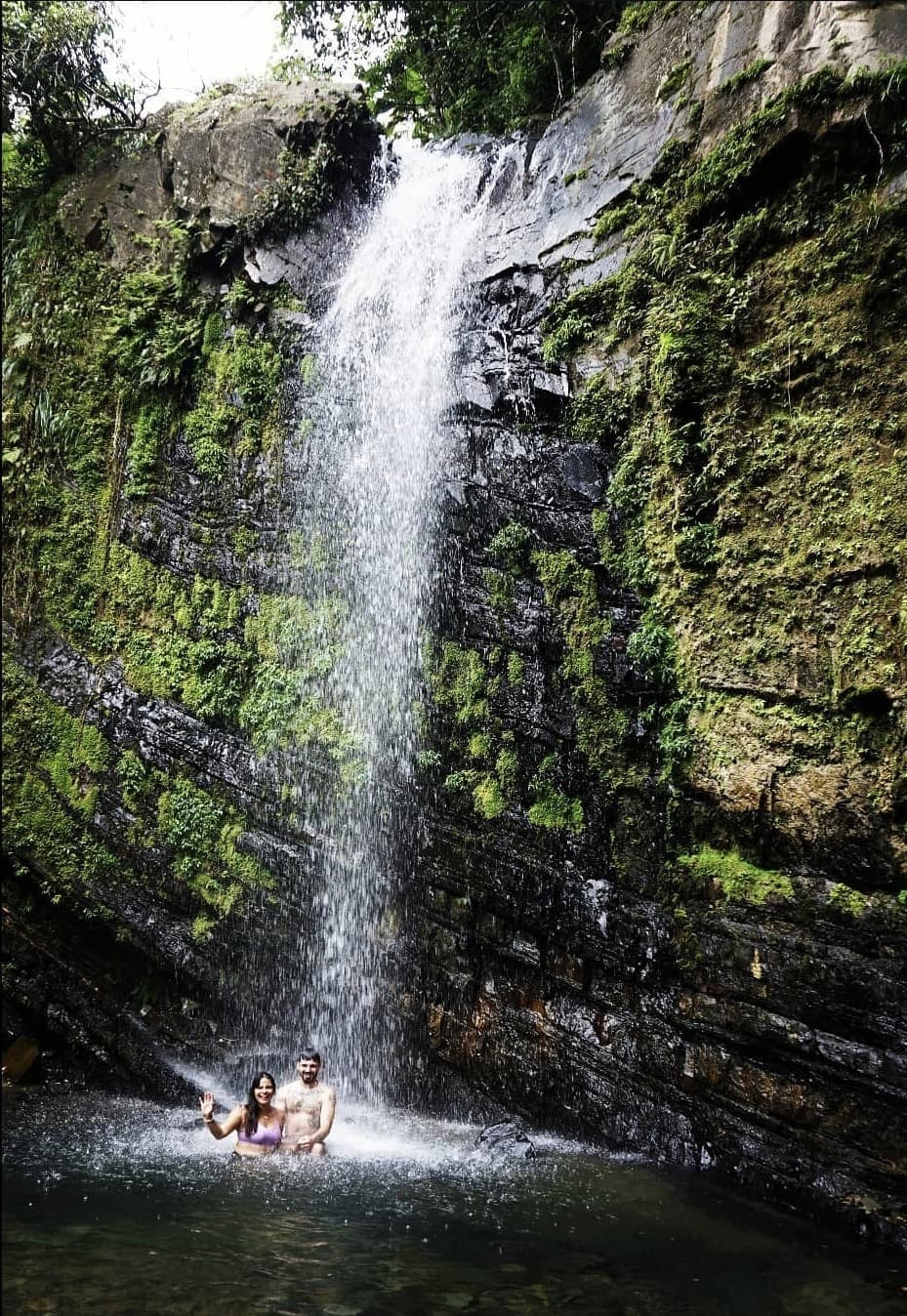 A couple enjoying at El Yunque National Forest.