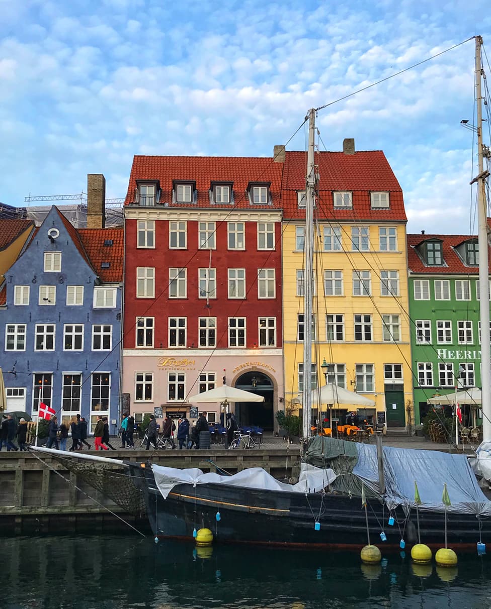 Colorful buildings at Copenhagen.