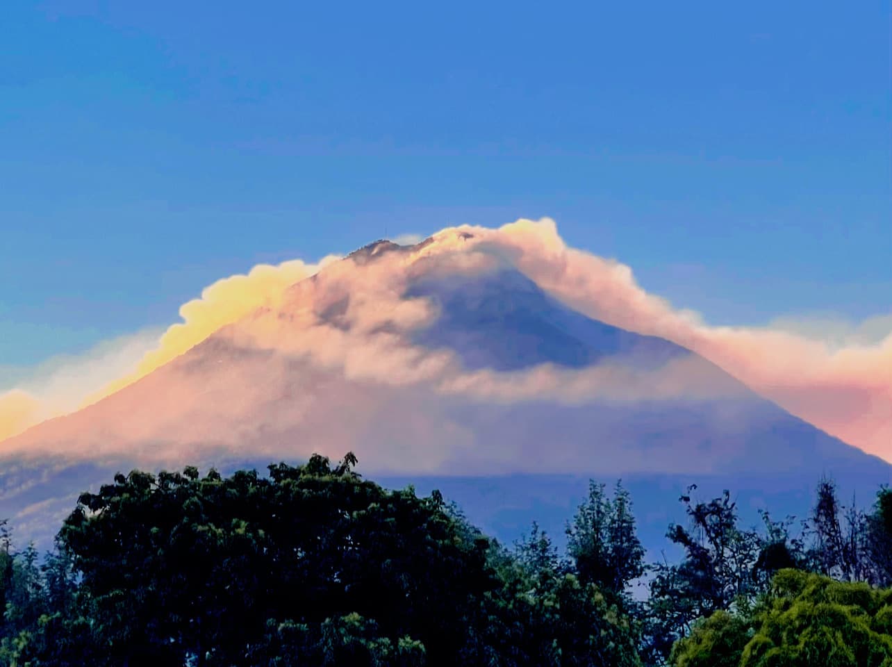 Mist surrounding a mountain