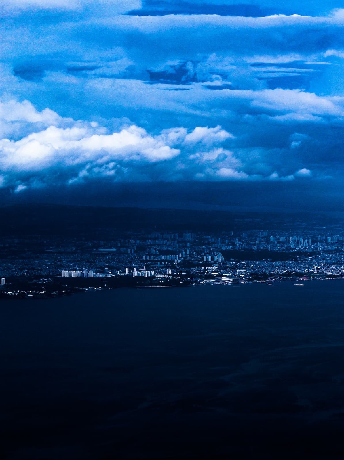 Aerial photo of city buildings
