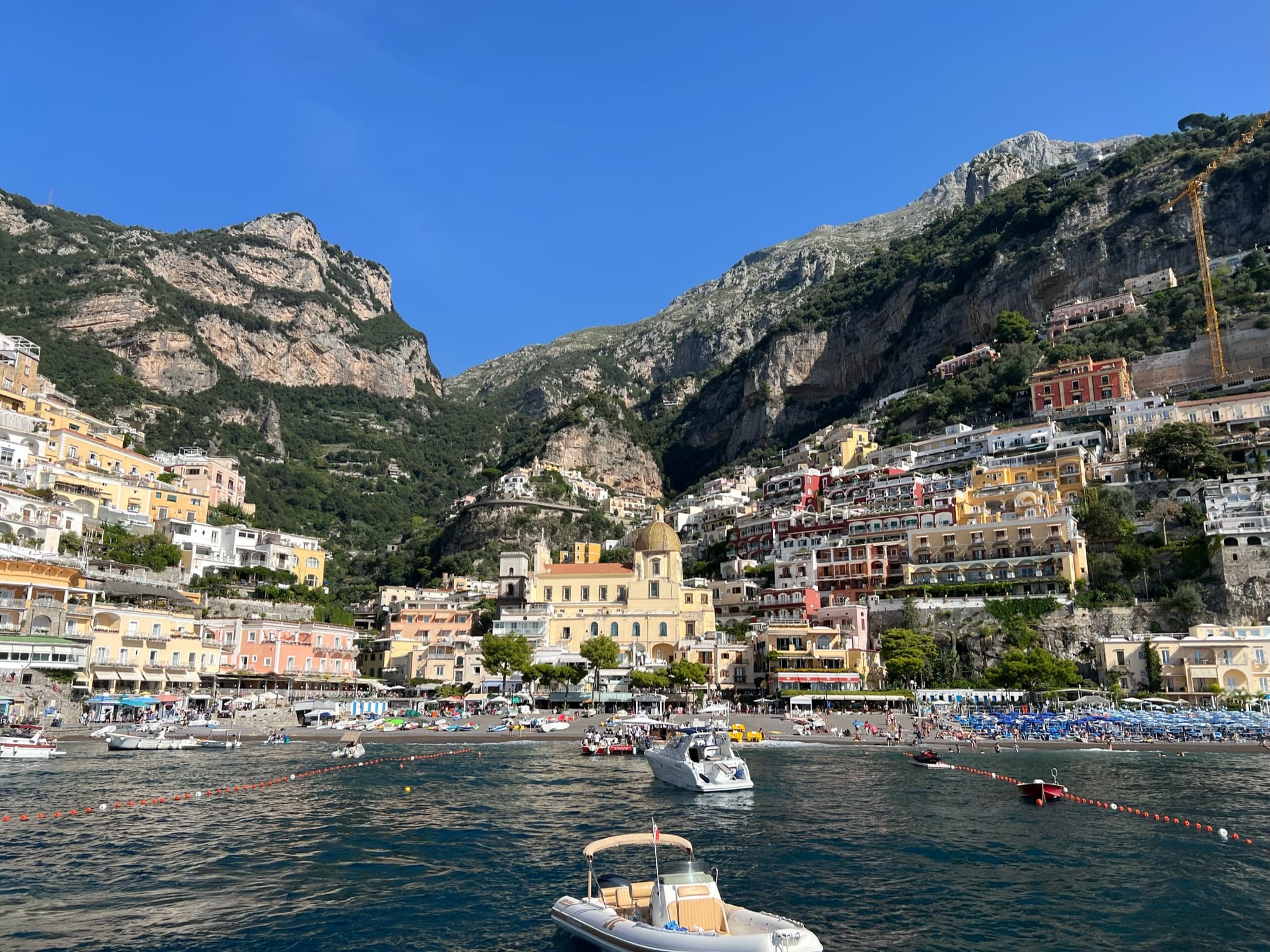 Positano's view: city on the seashore