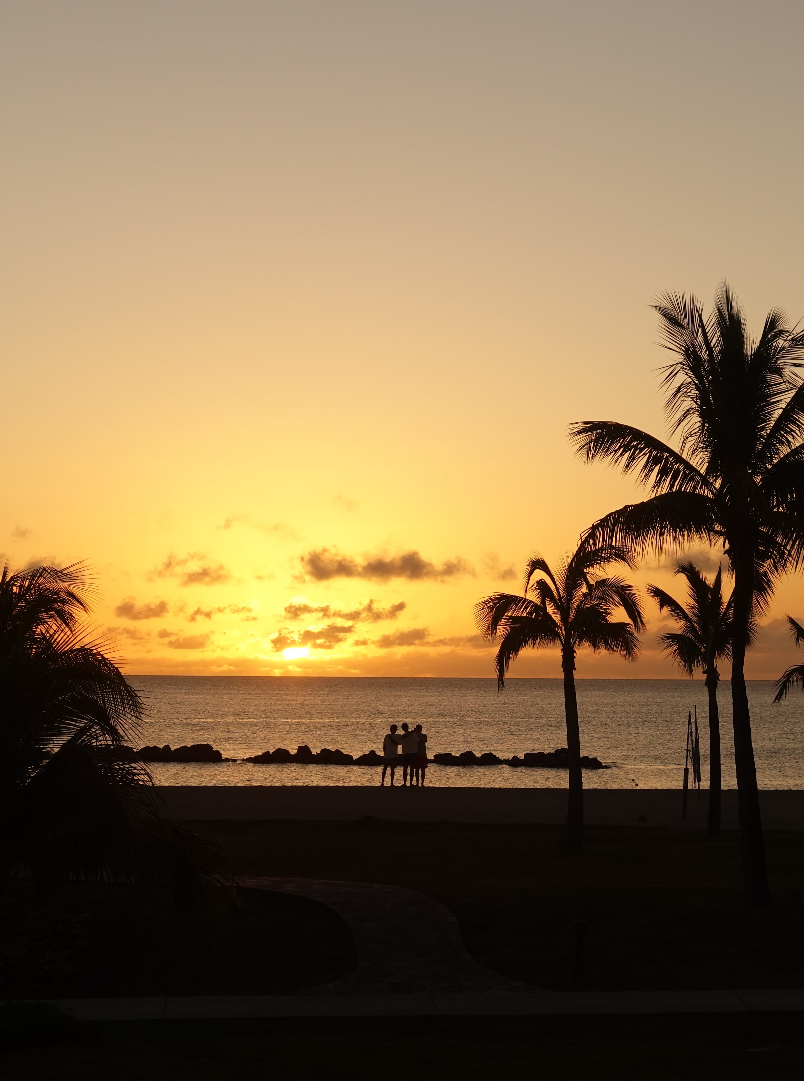 A sunset over the sea