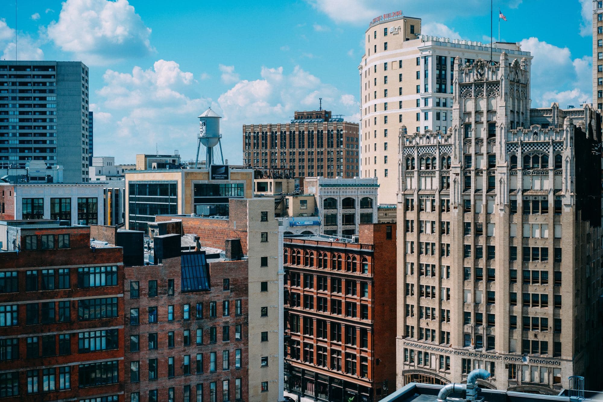 Cityscape in Detroit, Michigan