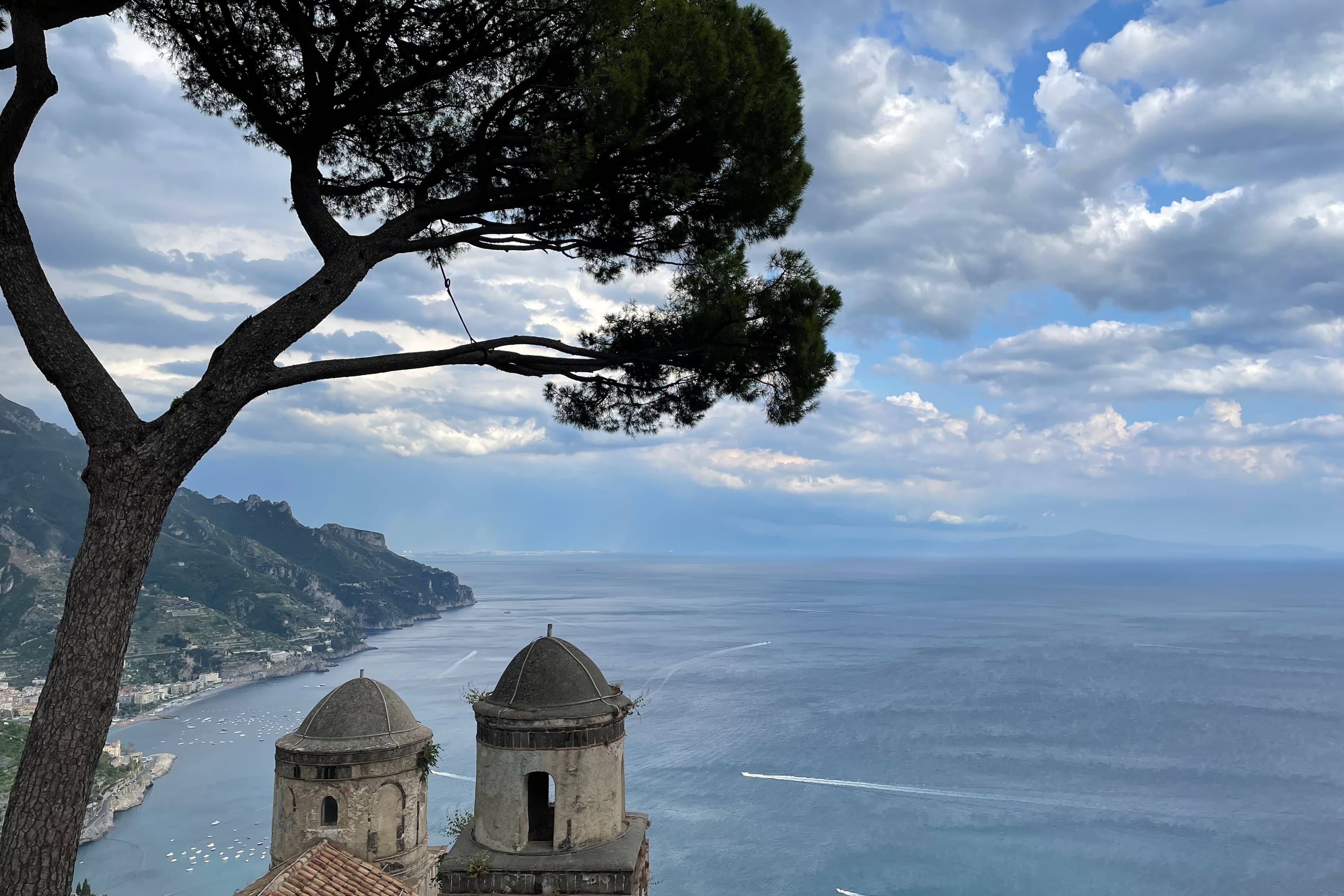 An aerial view of the sea at daytime.