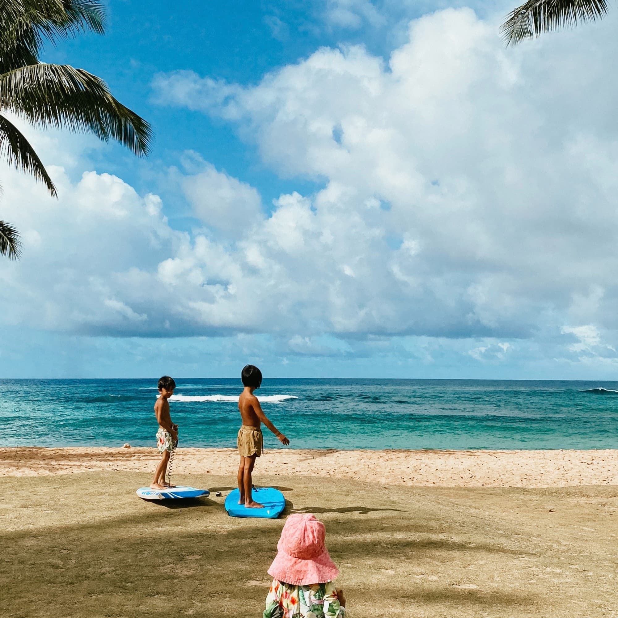 Kids on a beach.
