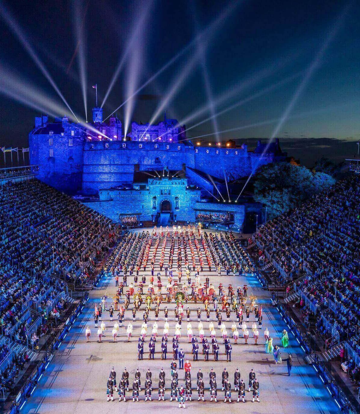 August is the main festival month in Edinburgh and one that is celebrated is the Edinburgh Military Tattoo.