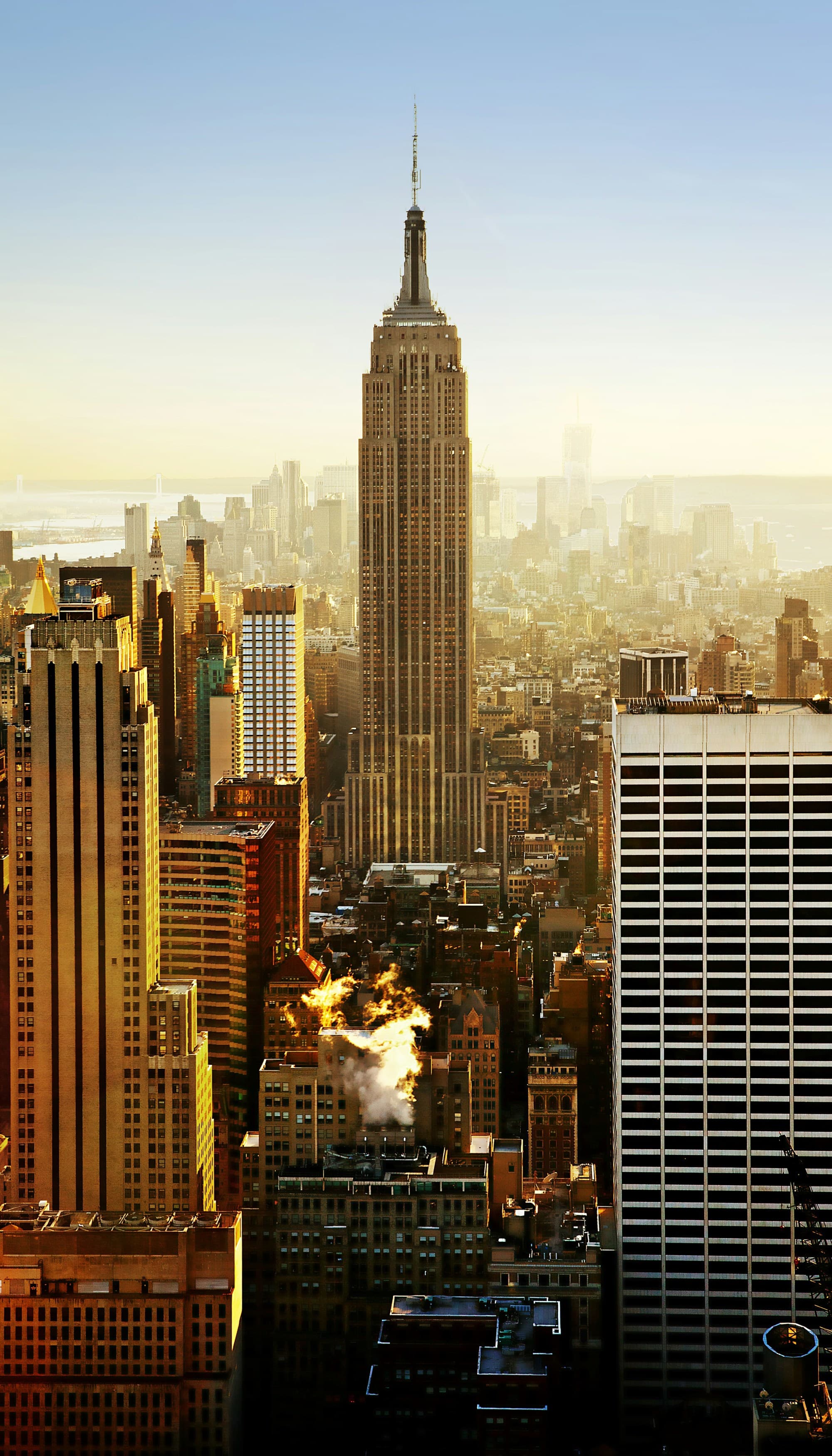Skyline of New York City at daytime.