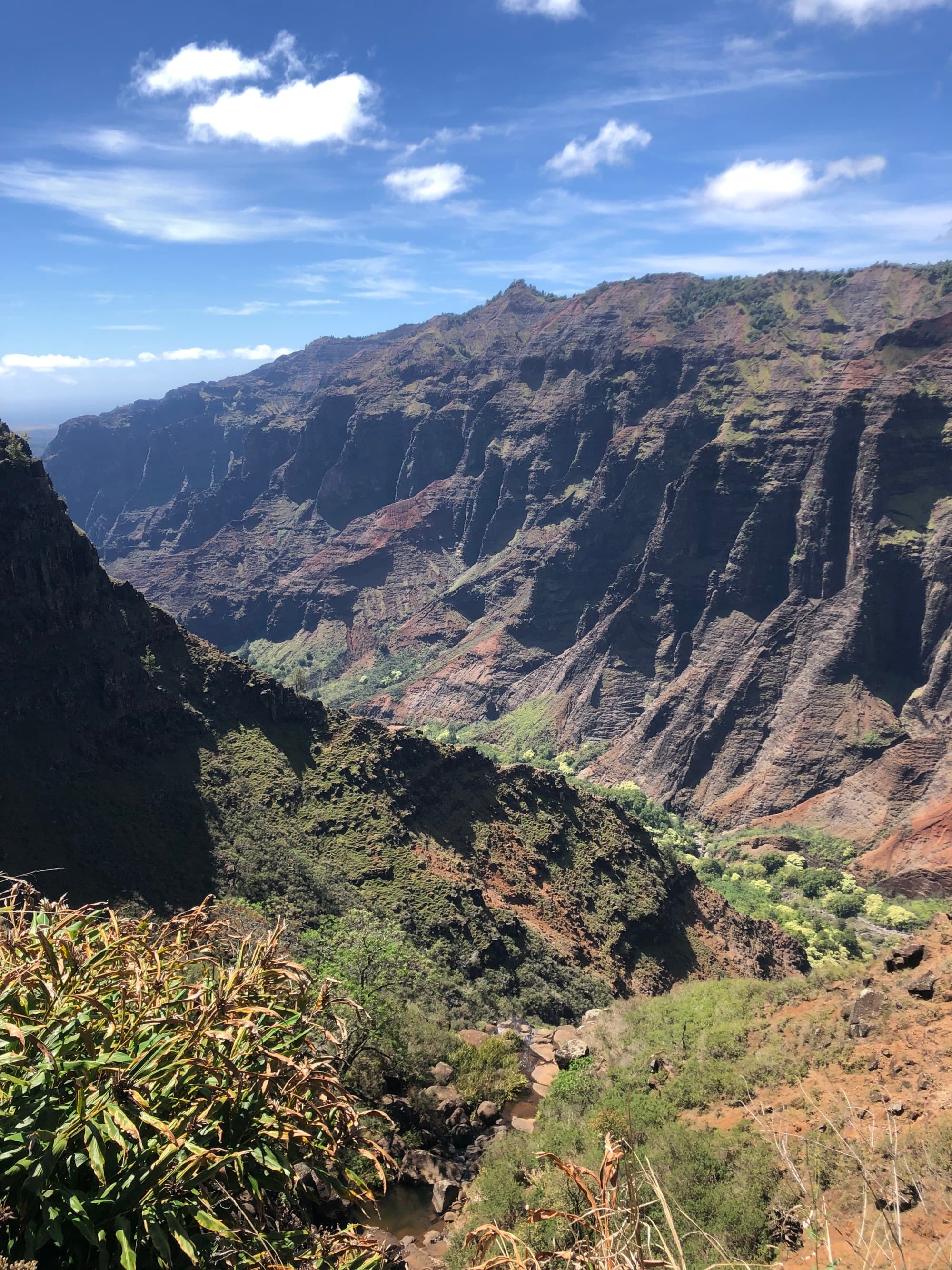 Waimea Canyon on a sunny day.