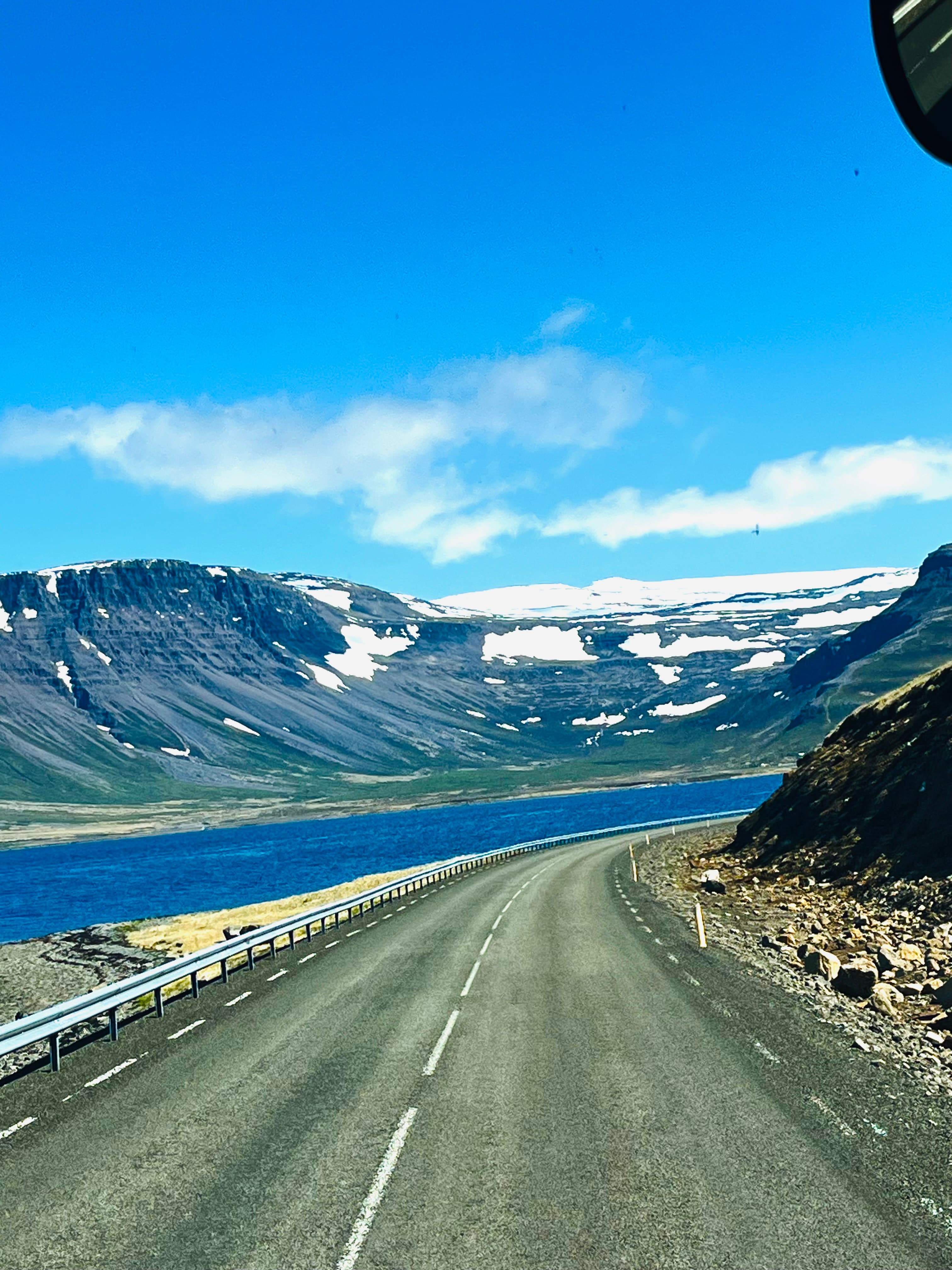 A beautiful view of Iceland seen from the road.