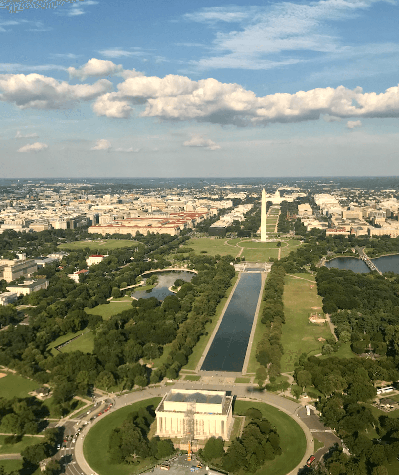Aerial view of DC