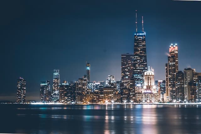 Chicago City at night