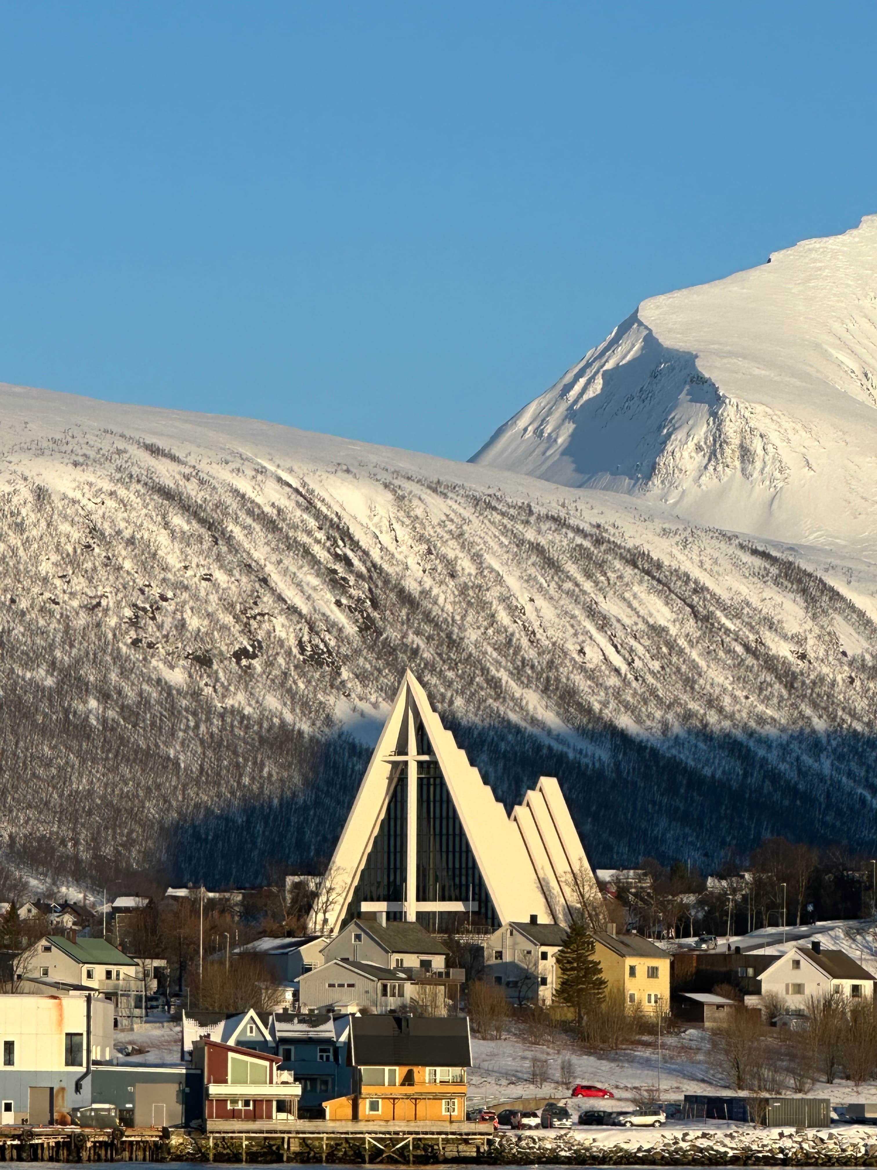 The Arctic Cathedral is a striking landmark in Tromsø, Norway offering a serene space for reflection.