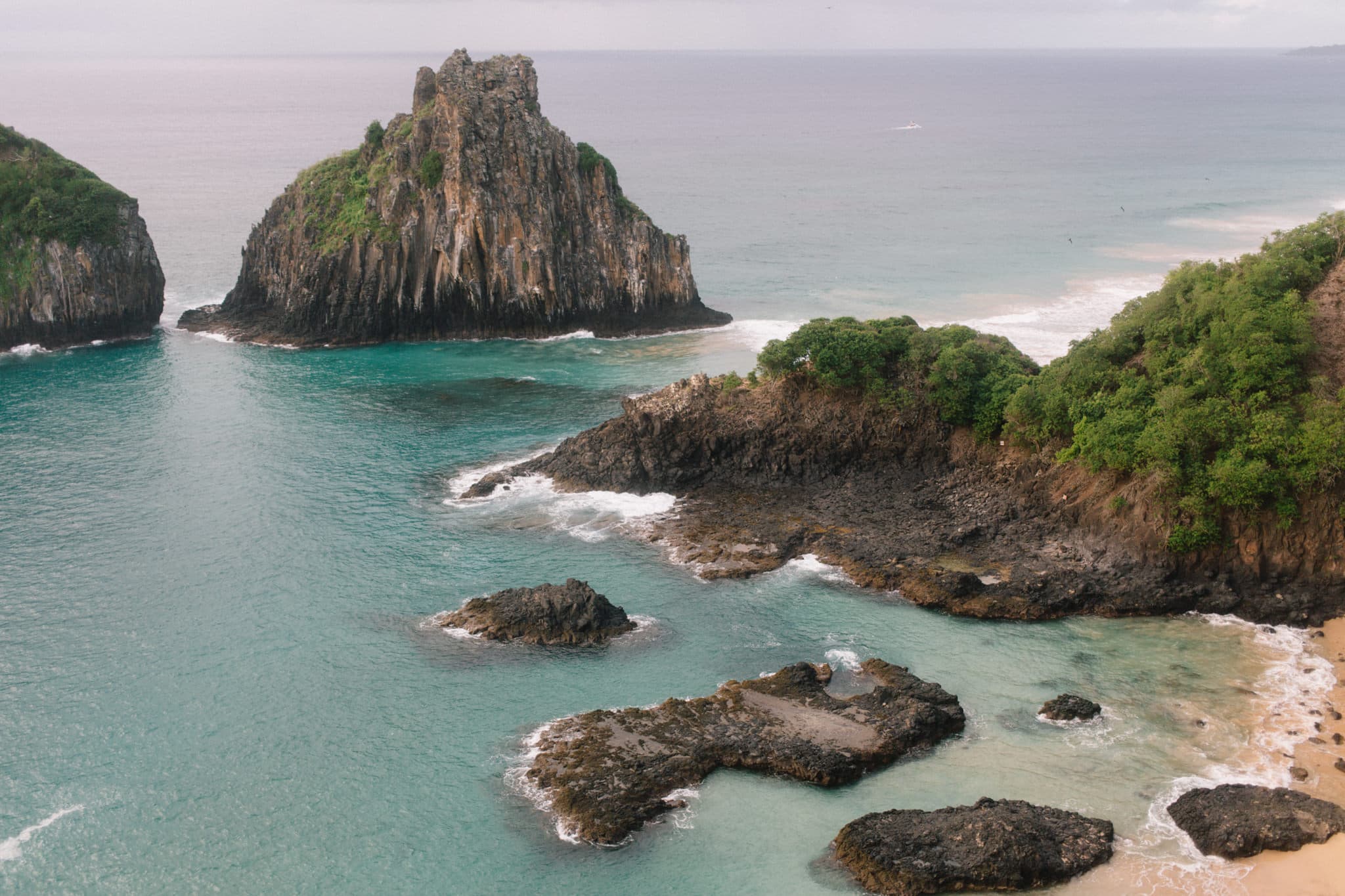 beach and mountains in Brazil