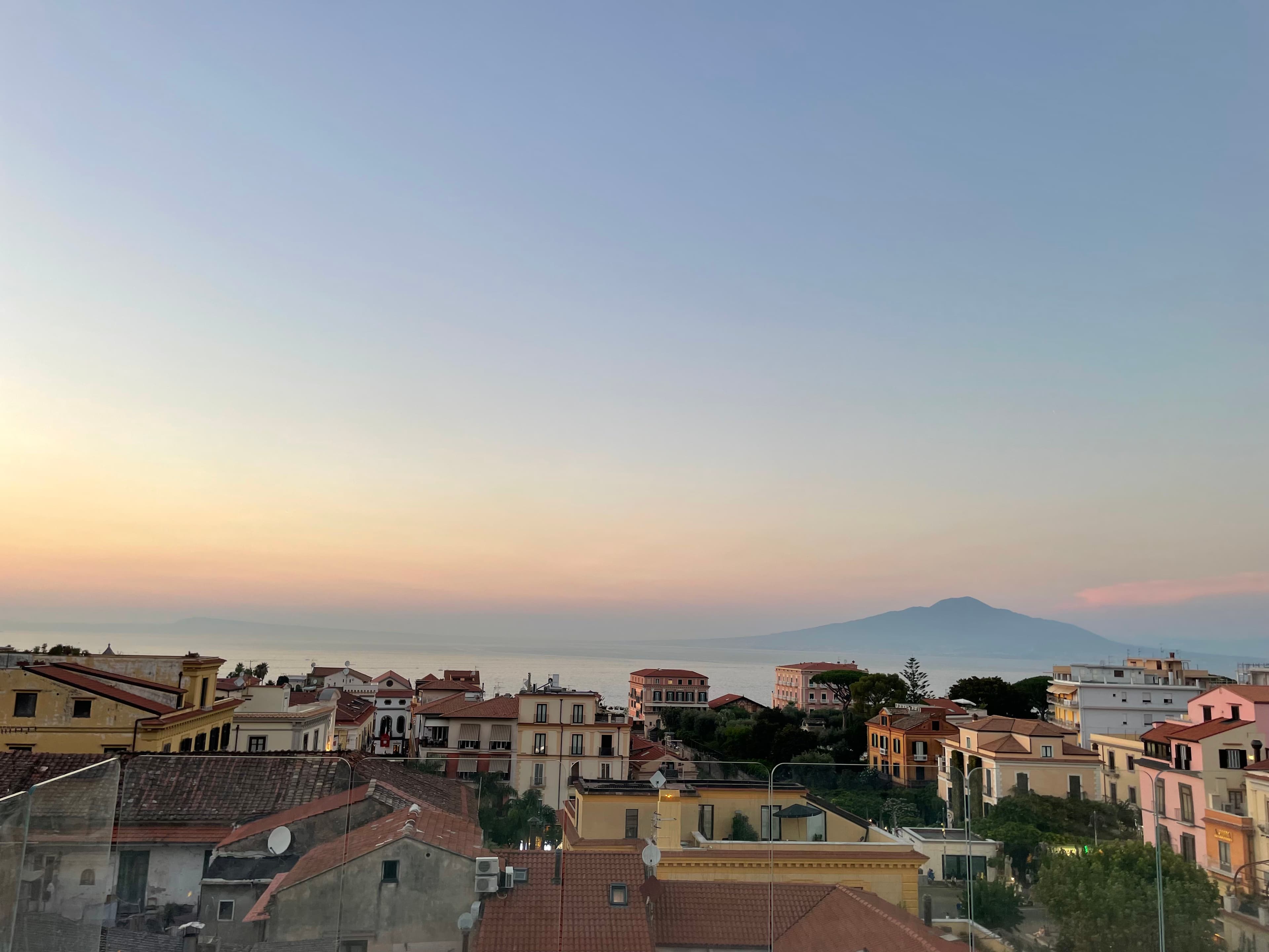 Sunset with a beautiful view of Sorrento.