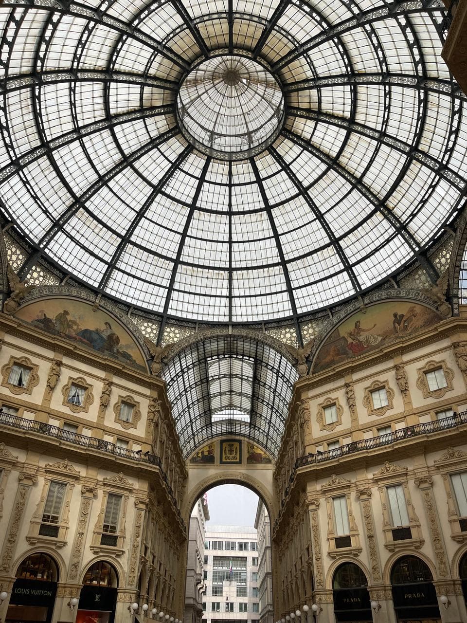 A glass domed ceiling