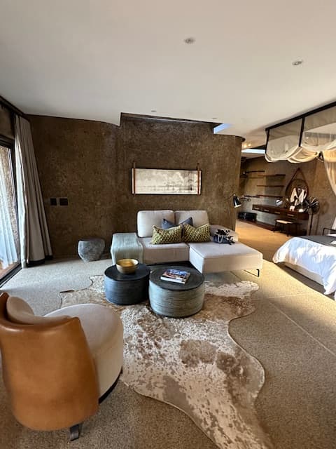 Another view of the lounge area in the bedroom.