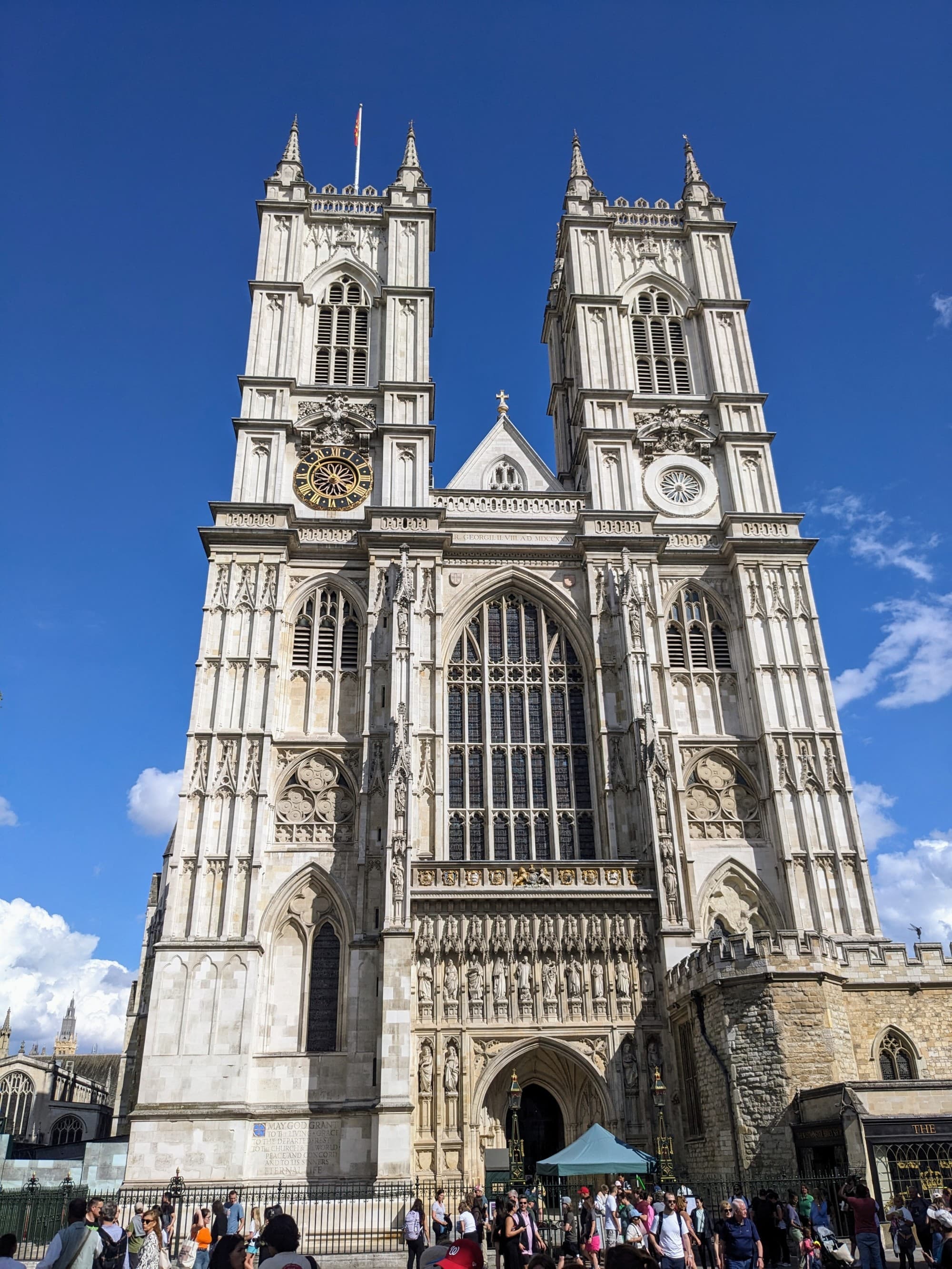A low-angled view of Westminster Cathedral during the daytime