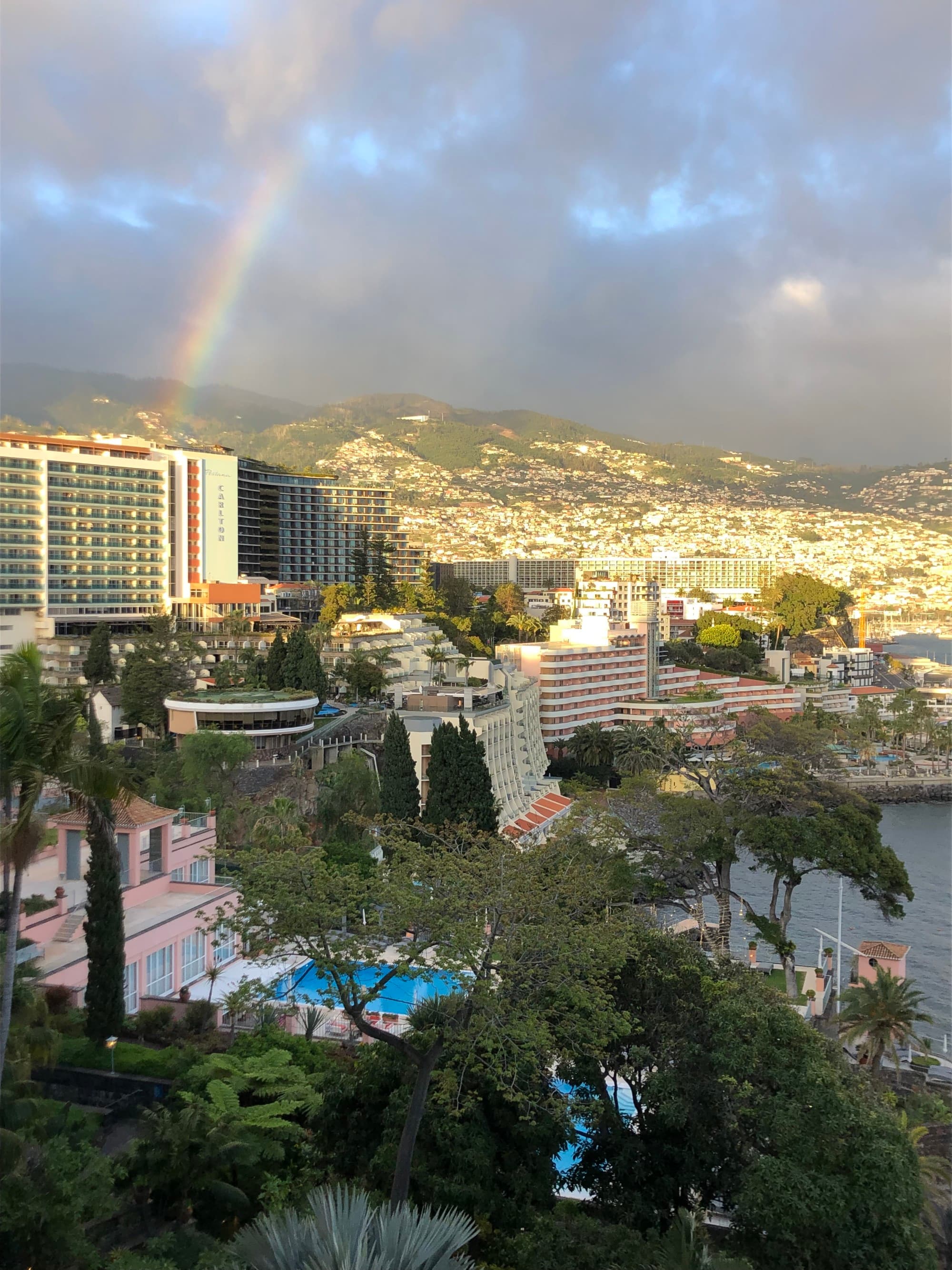 Reids Rainbow from the property that give a lovely view of the city beyond in the distance