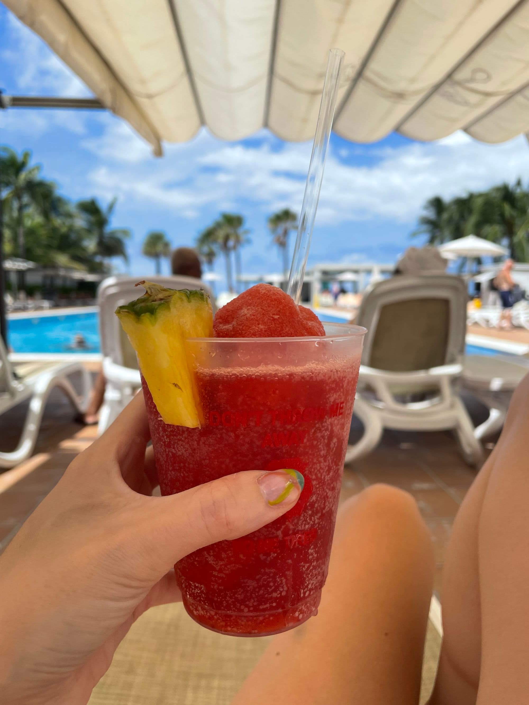 Cocktail beside pool