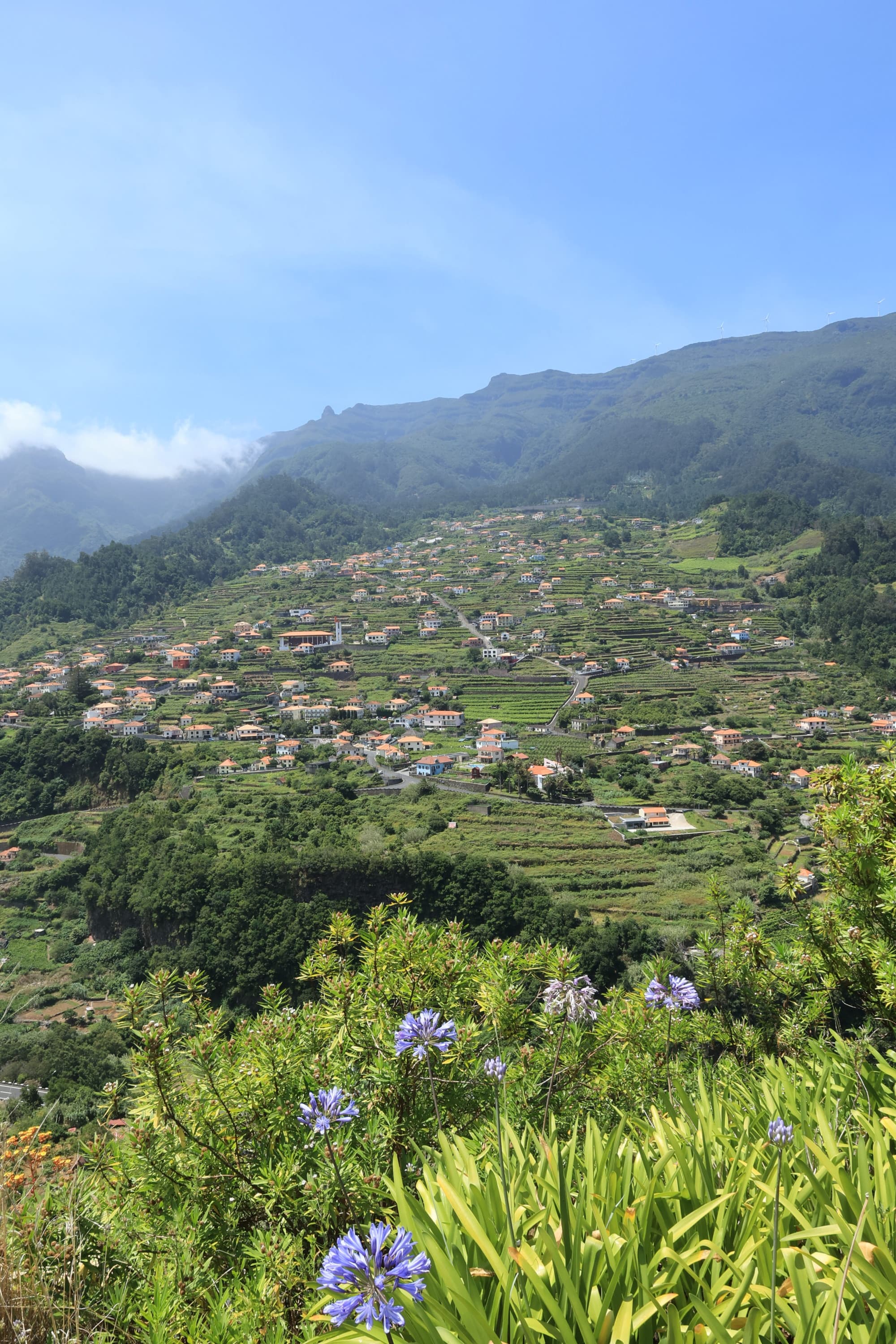 The view of Sao Vicente from Nossa Senhora de Fátima Chapel