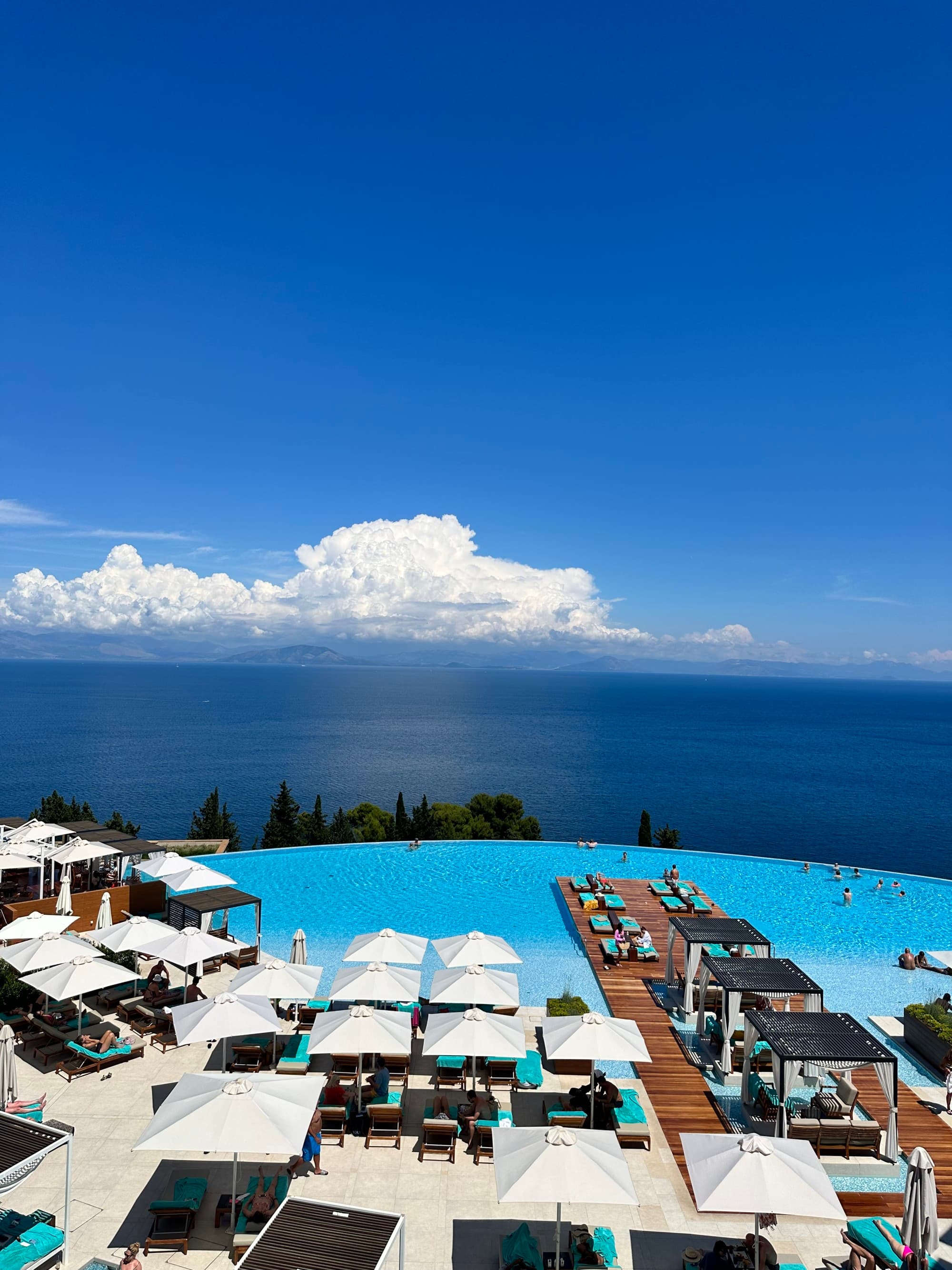 View of pool from room
