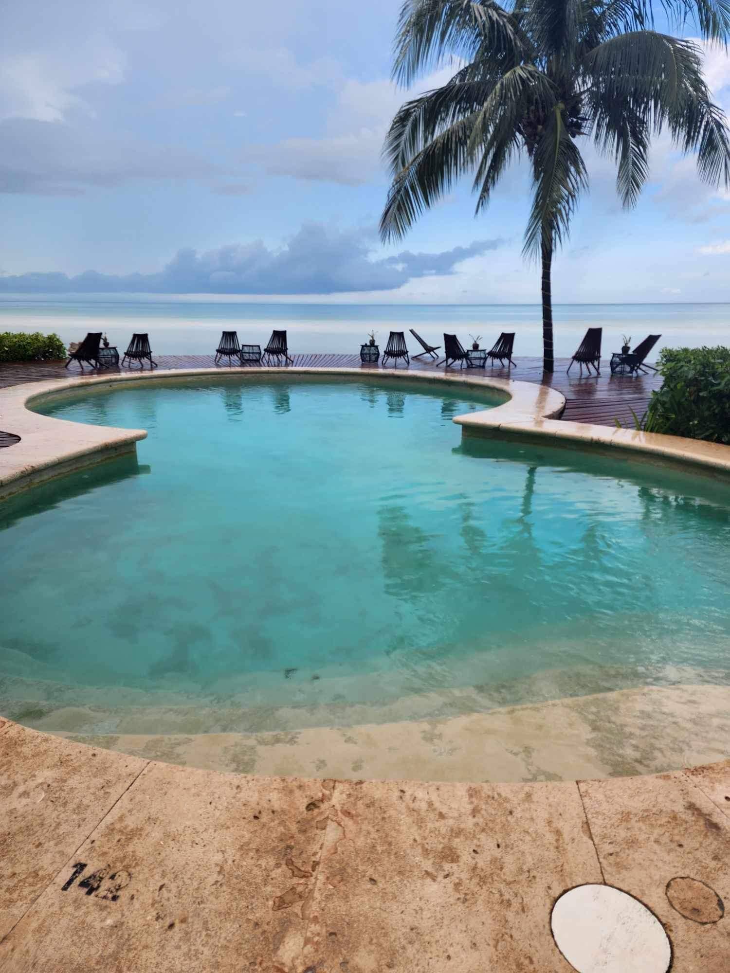 View of seaside pool