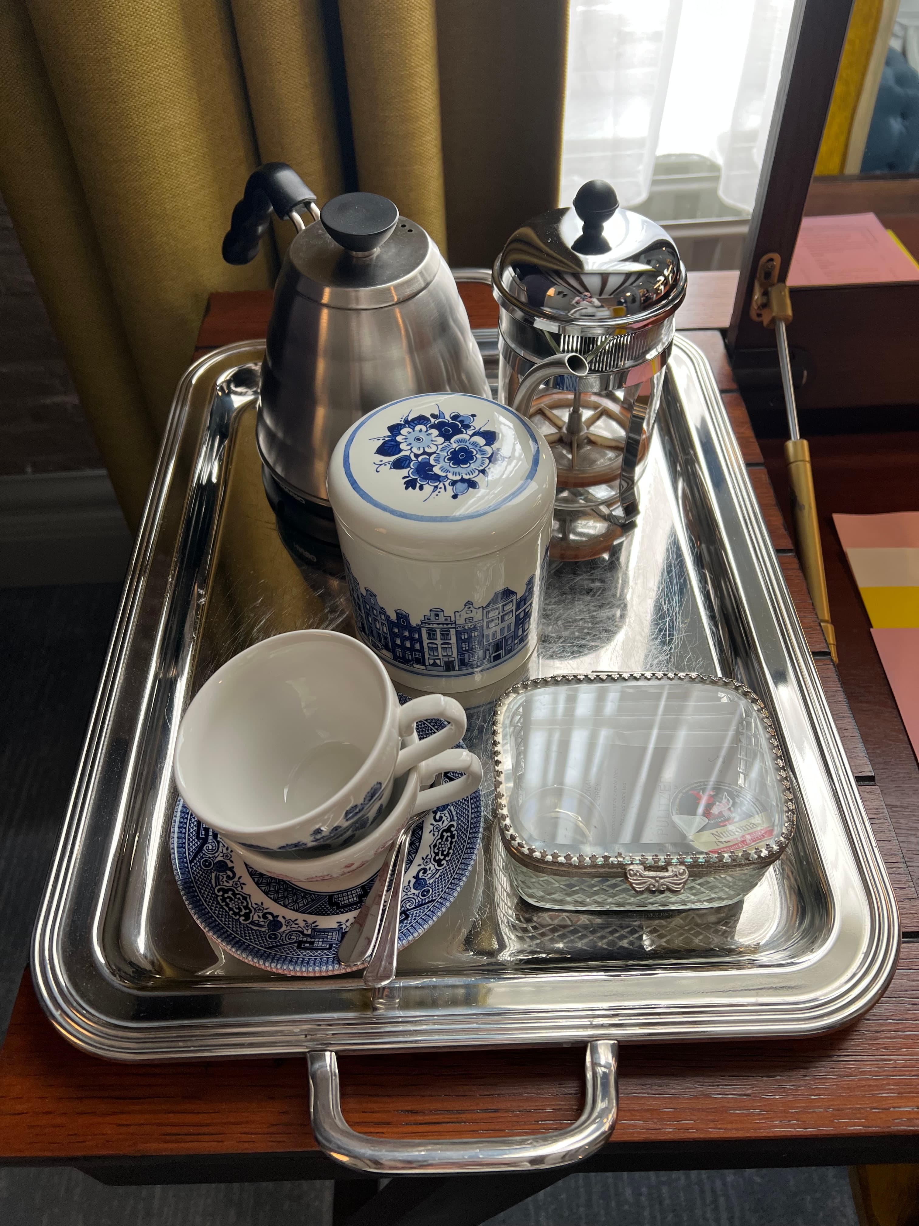 View of tea tray