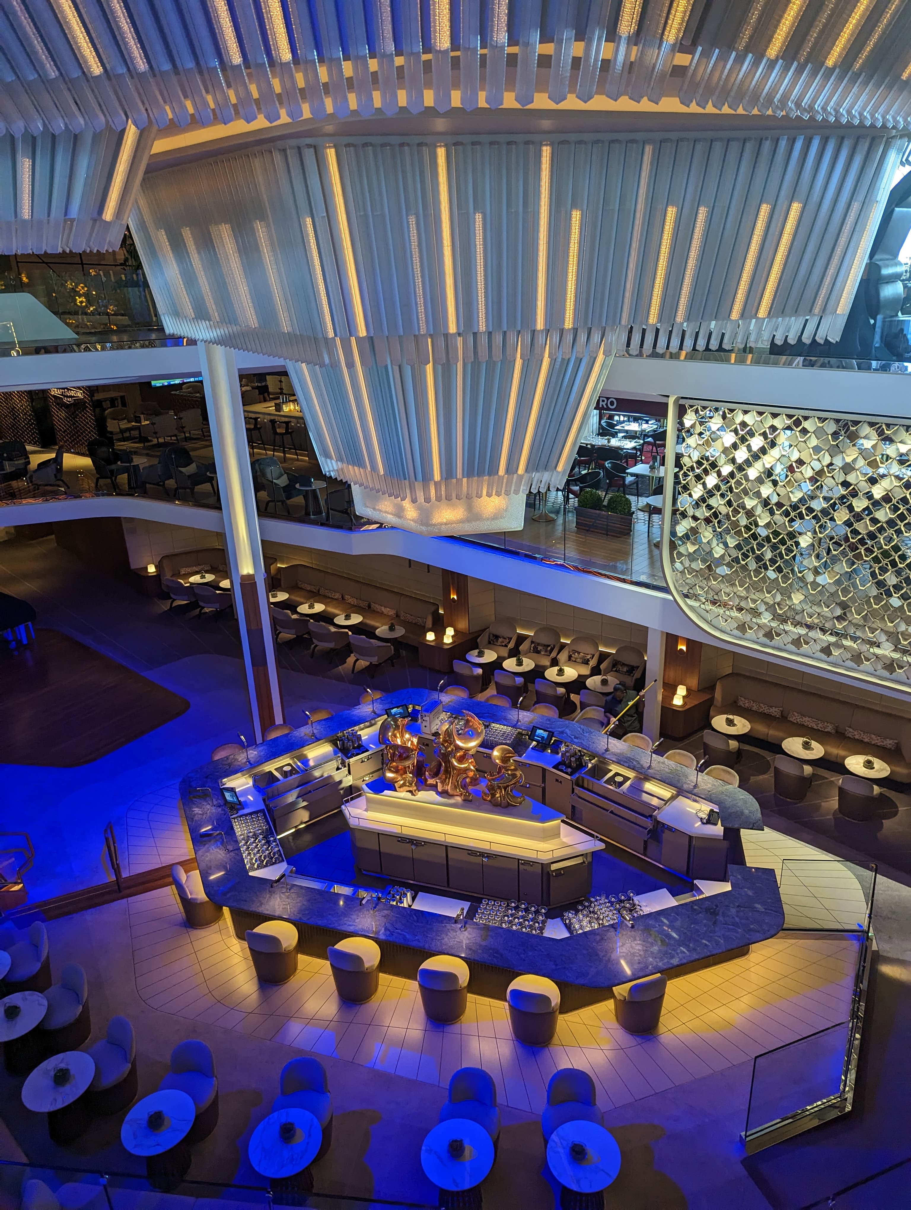 A bar inside a cruise