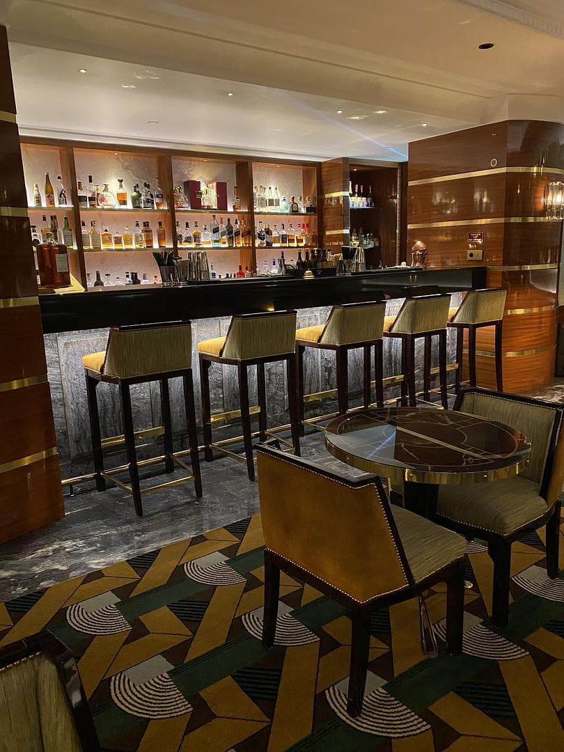 Hotel bar with artisanal cocktails