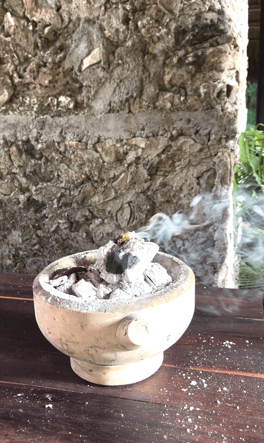Copal burning Bacalar
