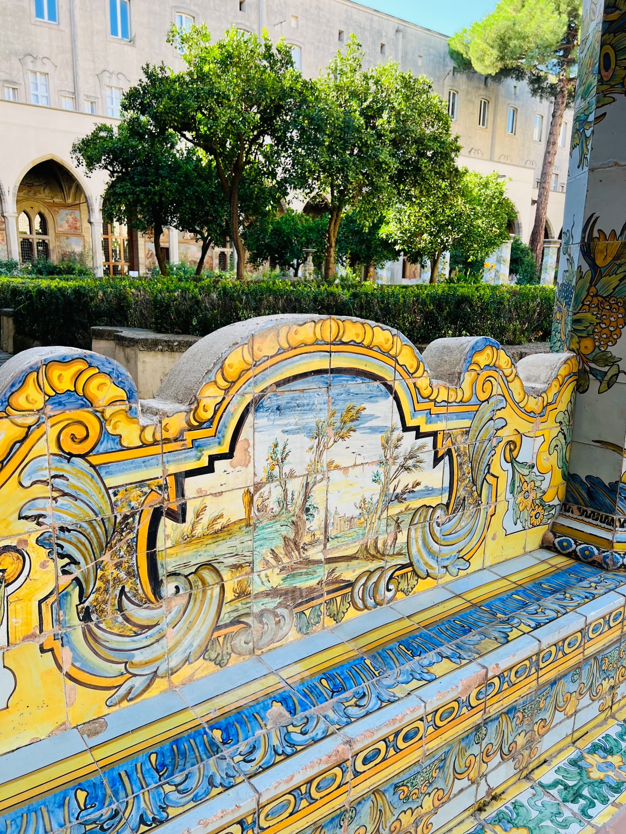 An intricately tiled window