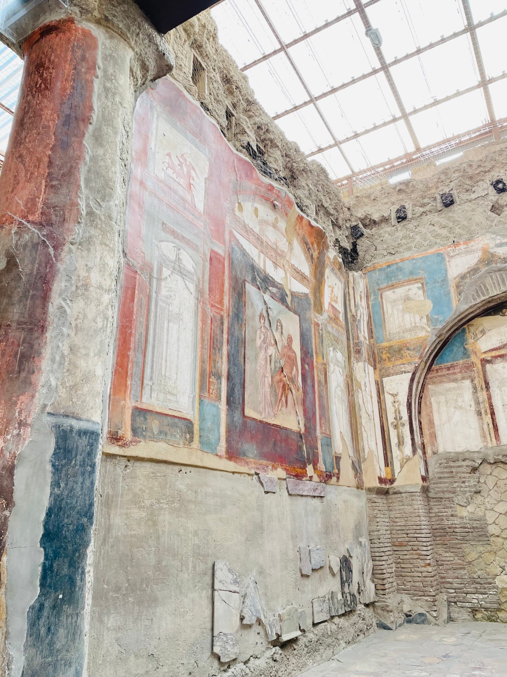 The inside of ancient ruins