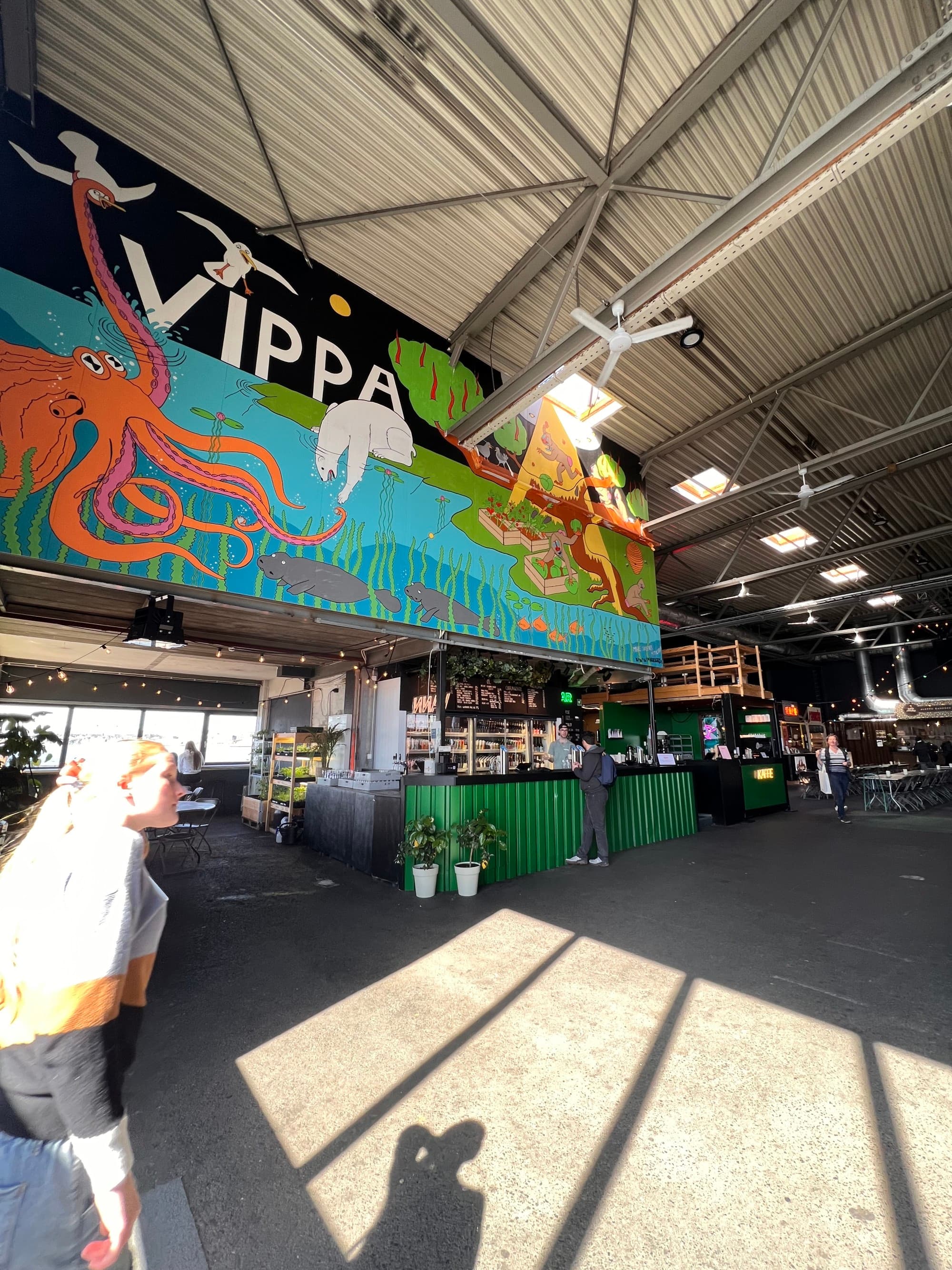 Outside stalls in a covered area