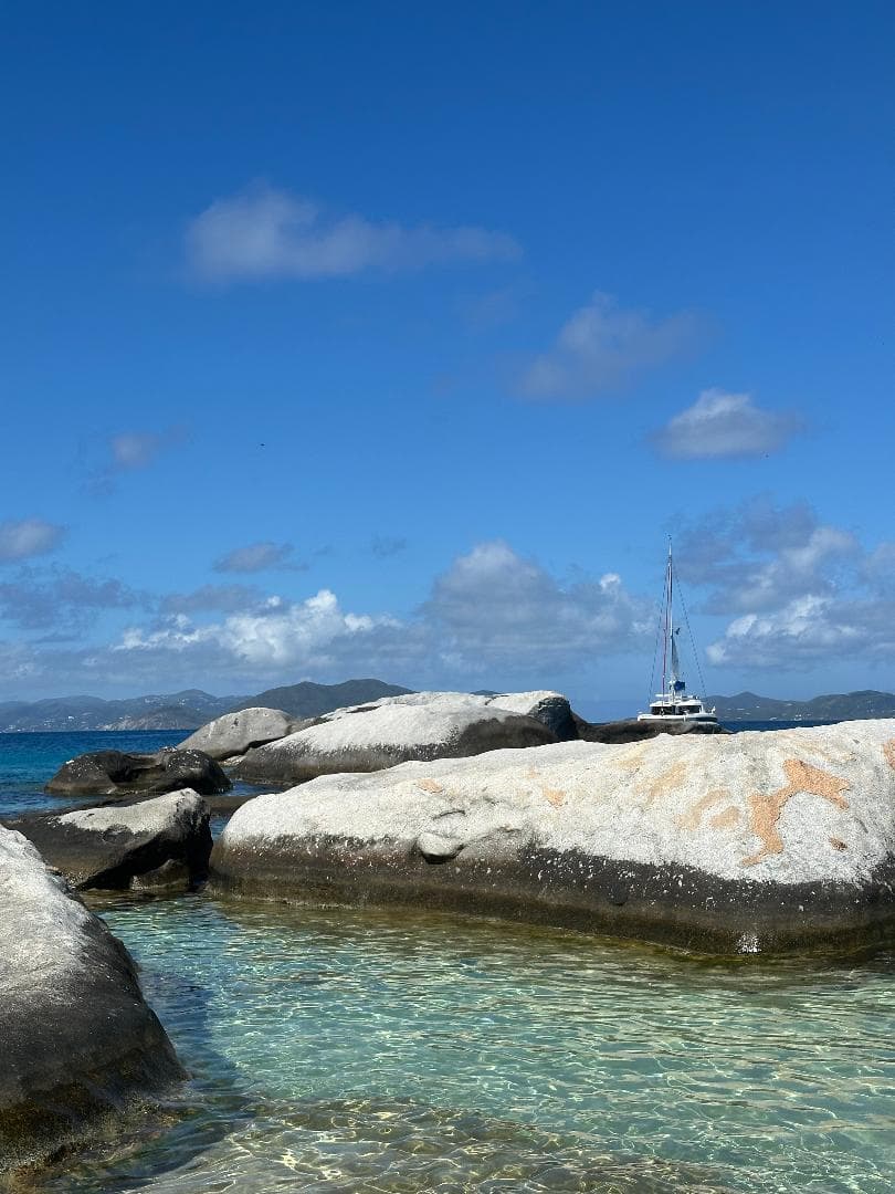 A rock pool during the daytime