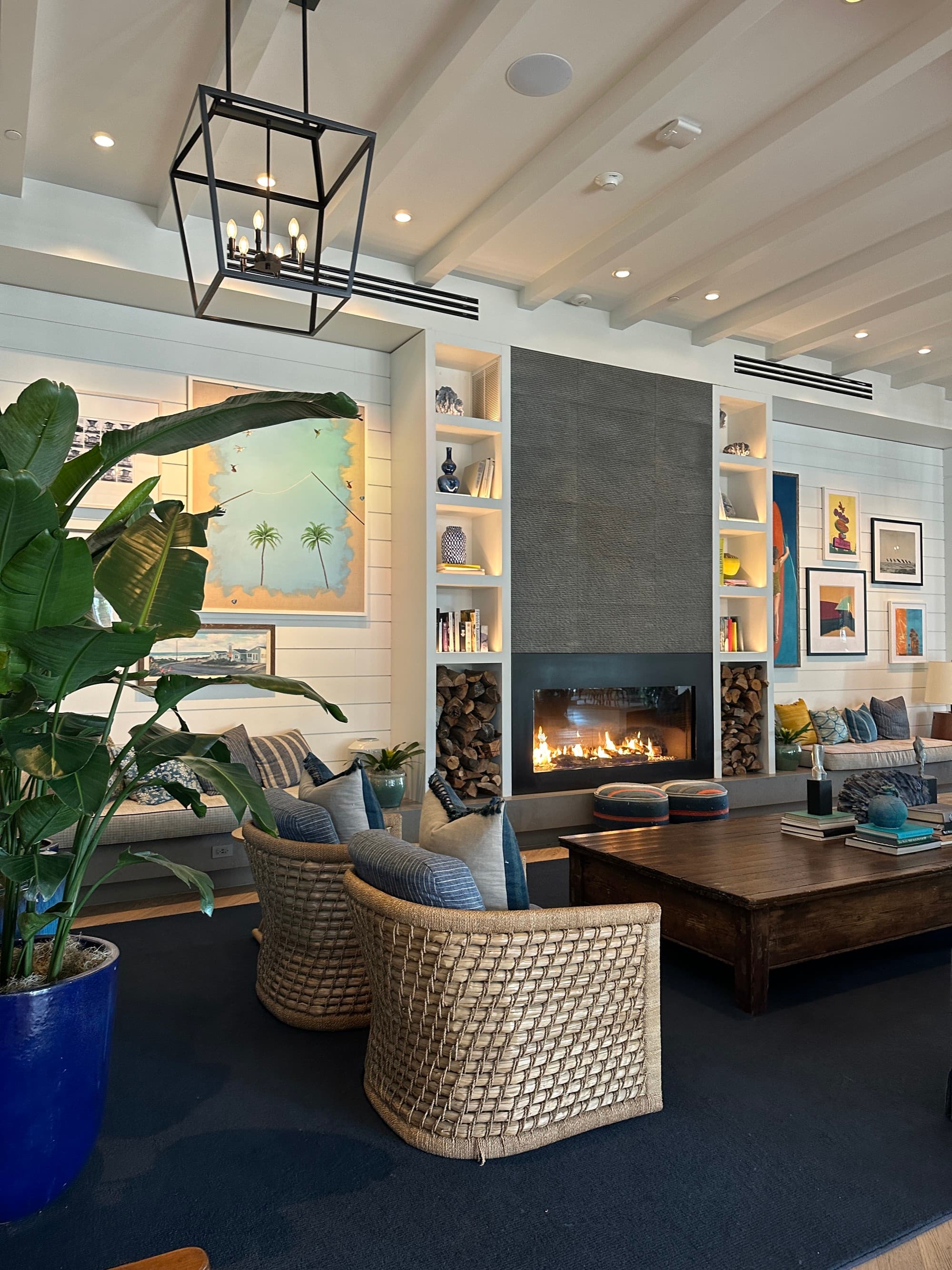 Seating area in a hotel lobby