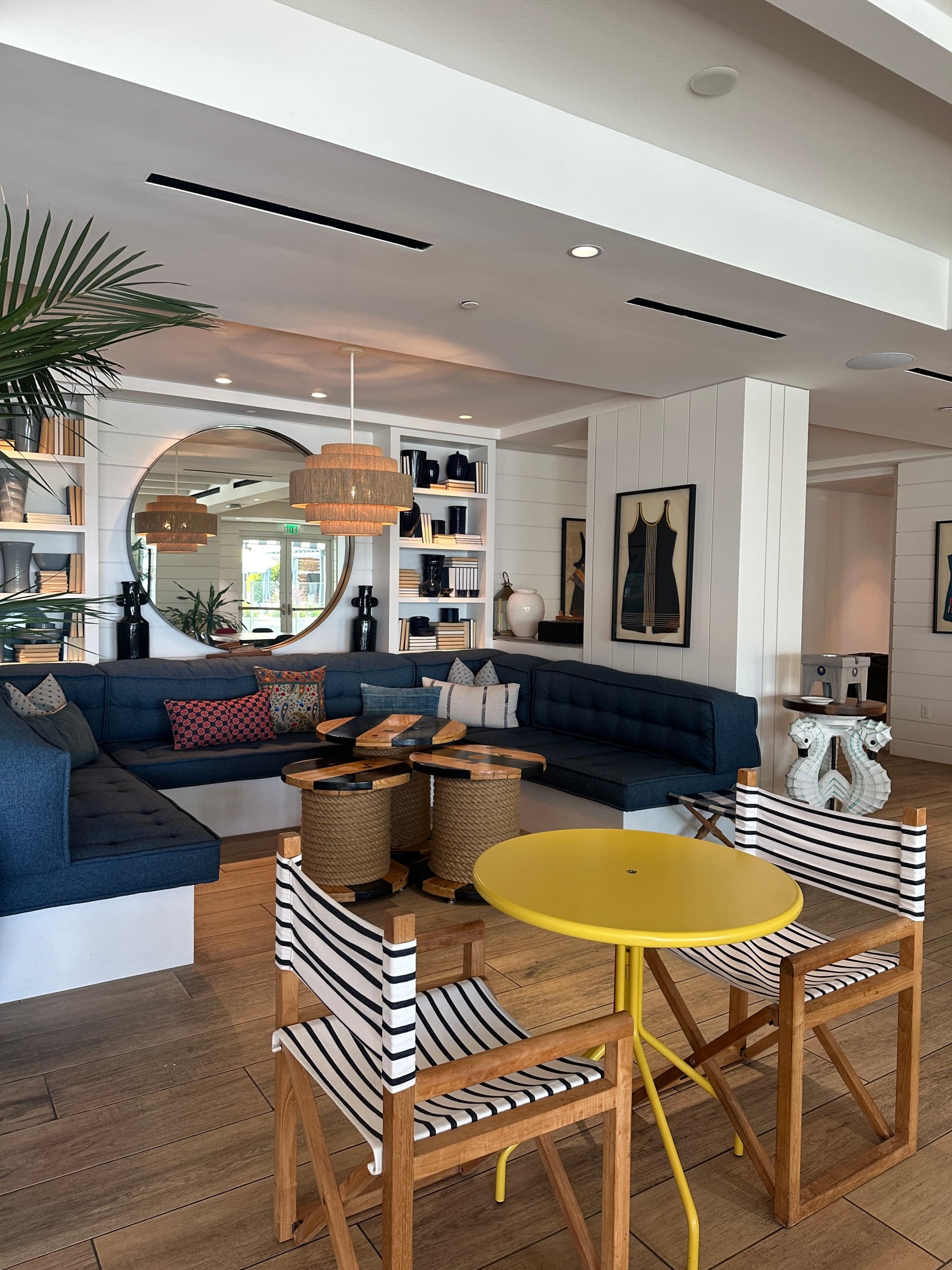 An indoor seating area