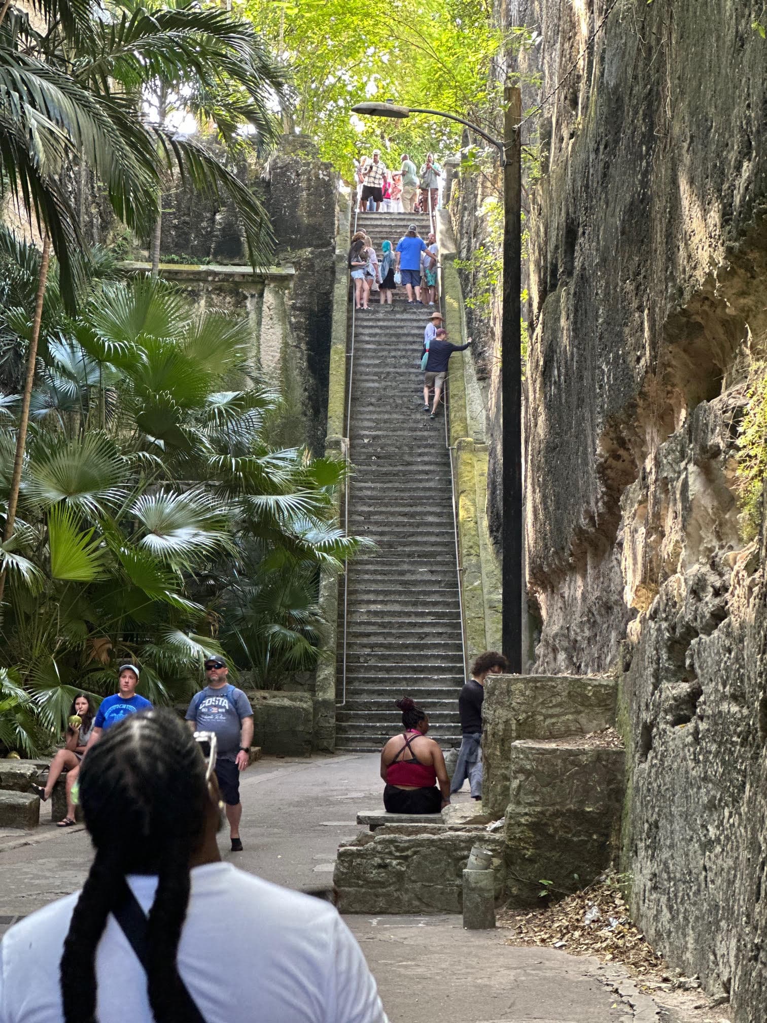 A large outdoor staircase