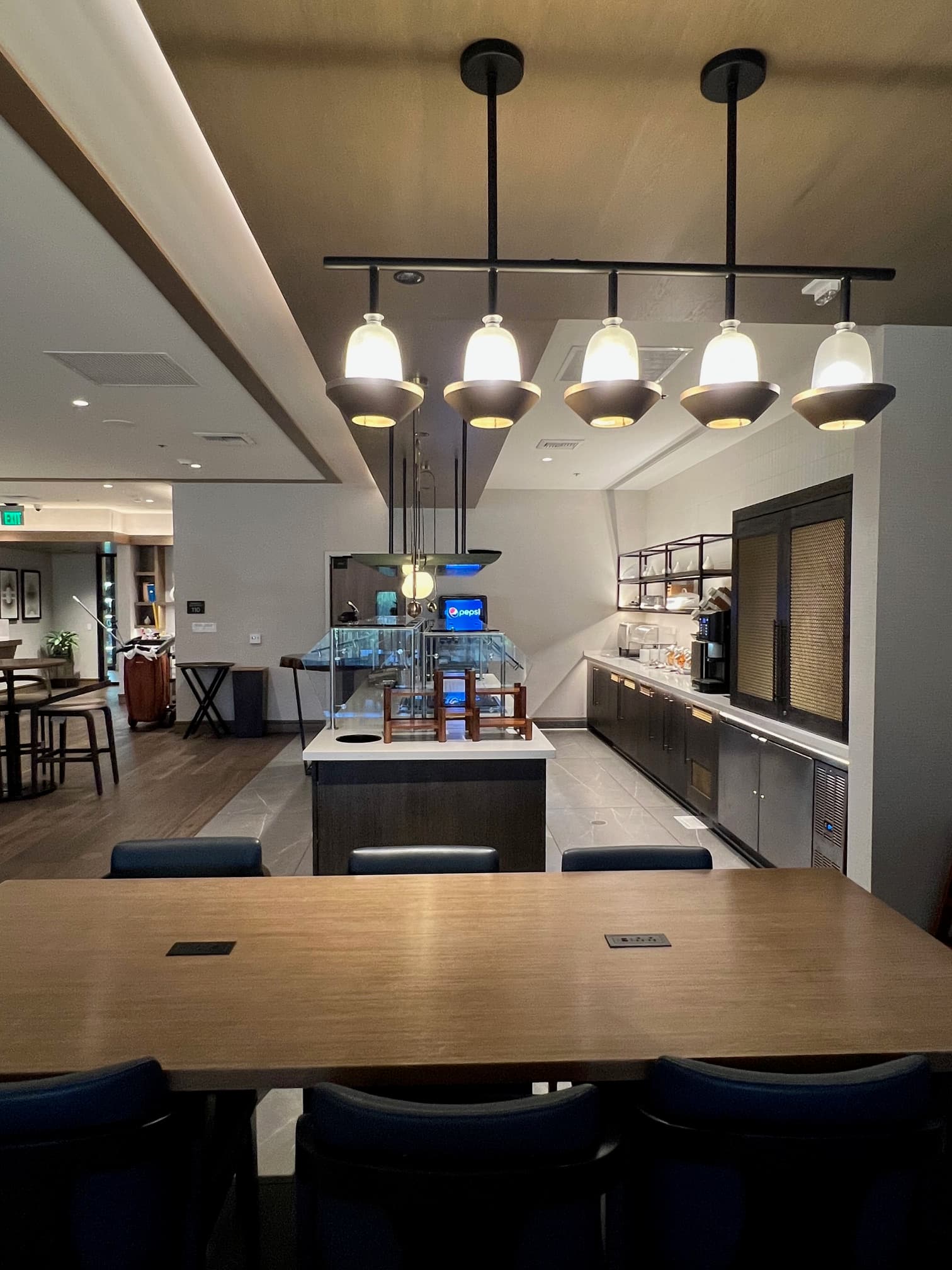 Interior of the hotel kitchen area