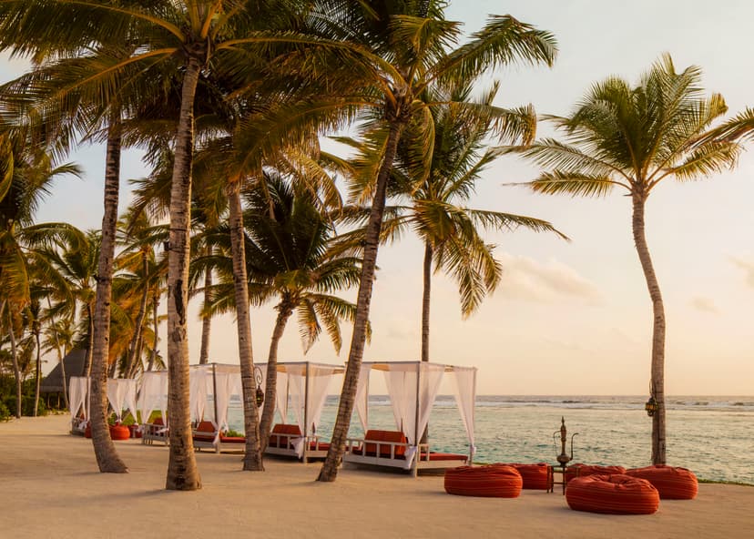 Cabanas overlooking a serene beach