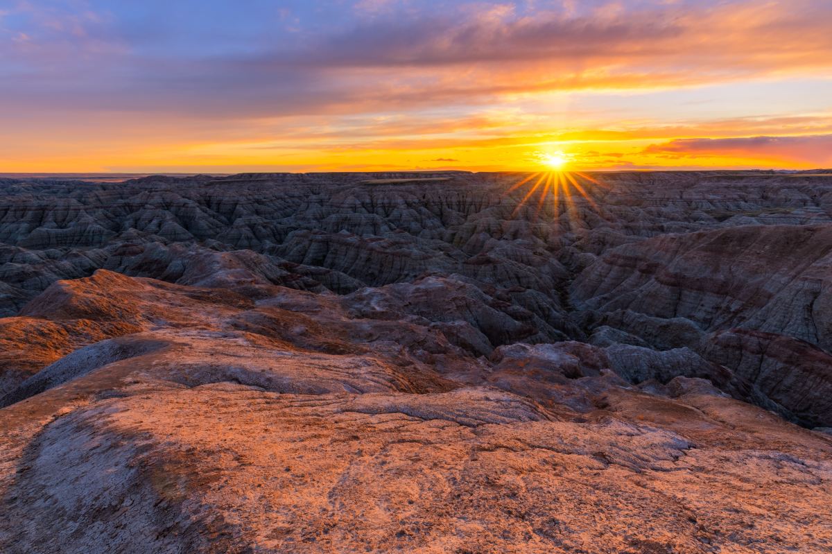 a view of the sunset in South Dakota