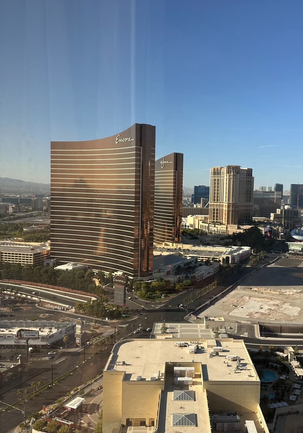 The skyline of the Las Vegas strip.