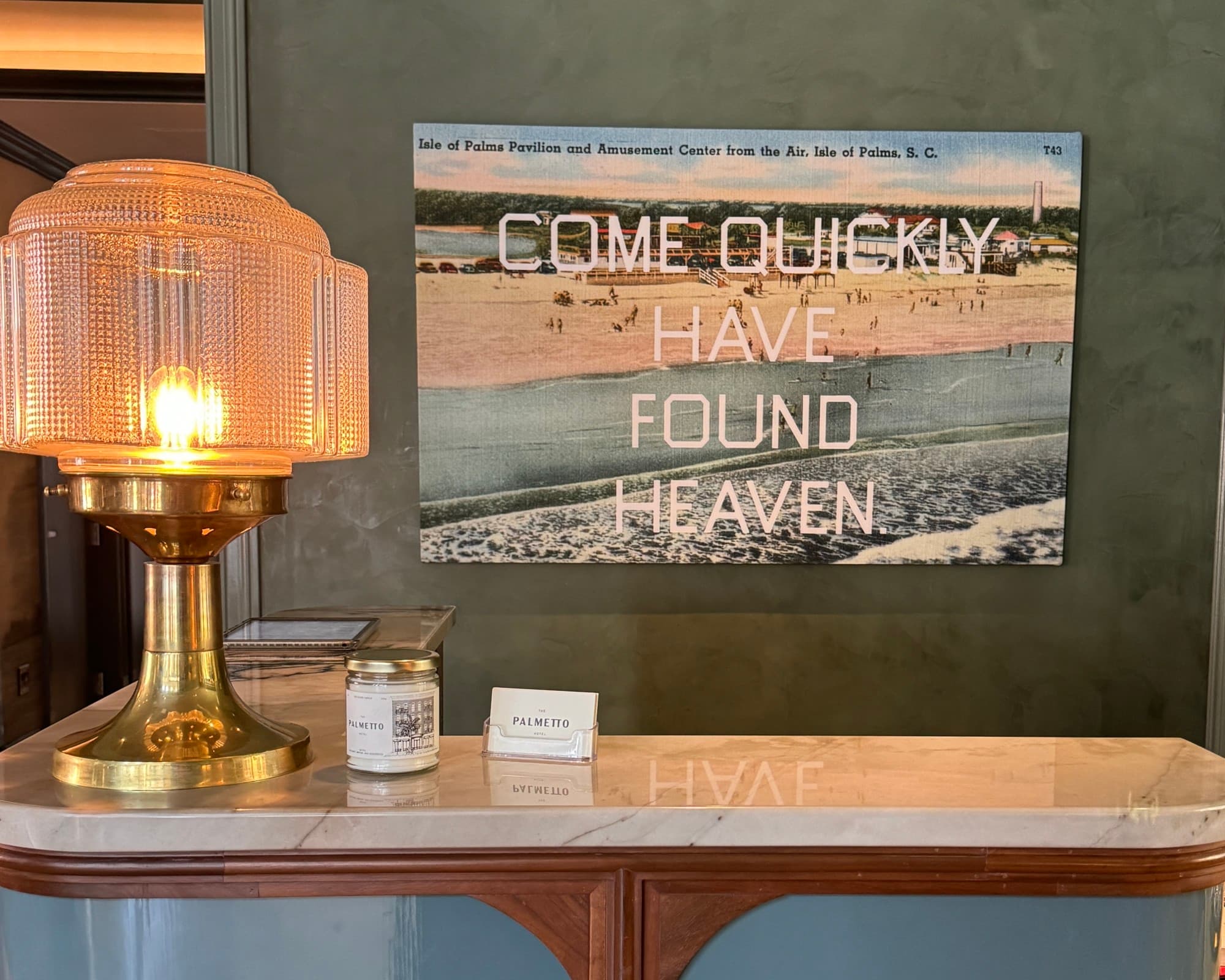 A beautiful painting and lamp