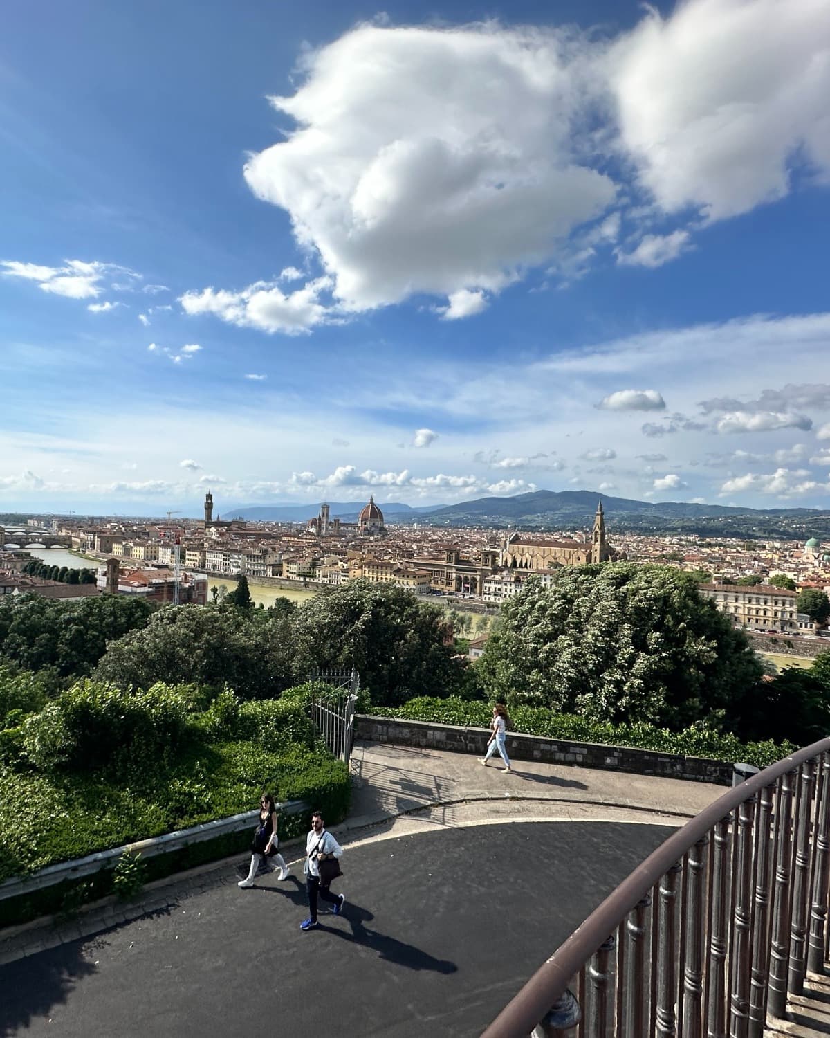 Piazza overlooking the city of Florence.