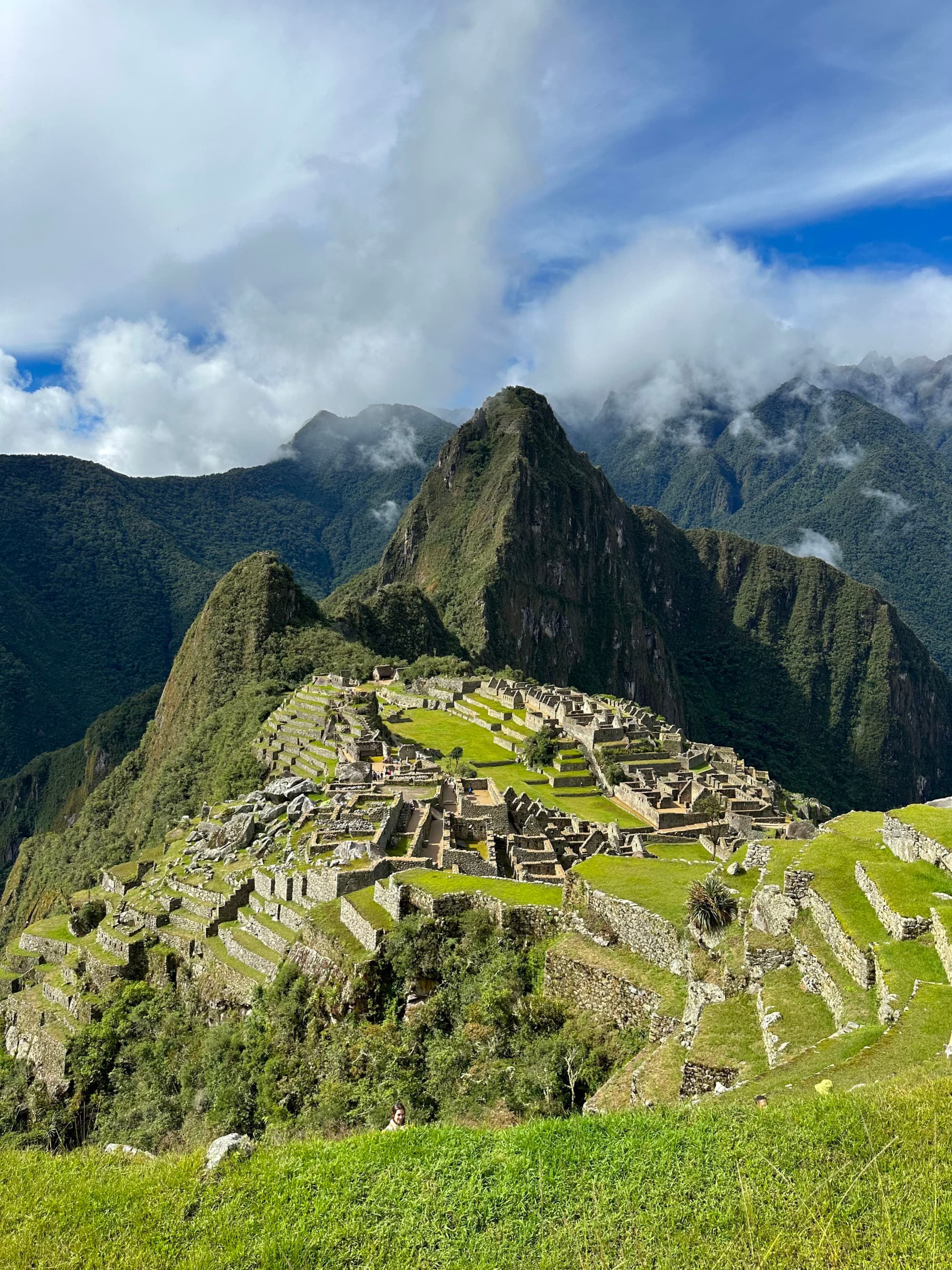 Aerial view of a mountain village