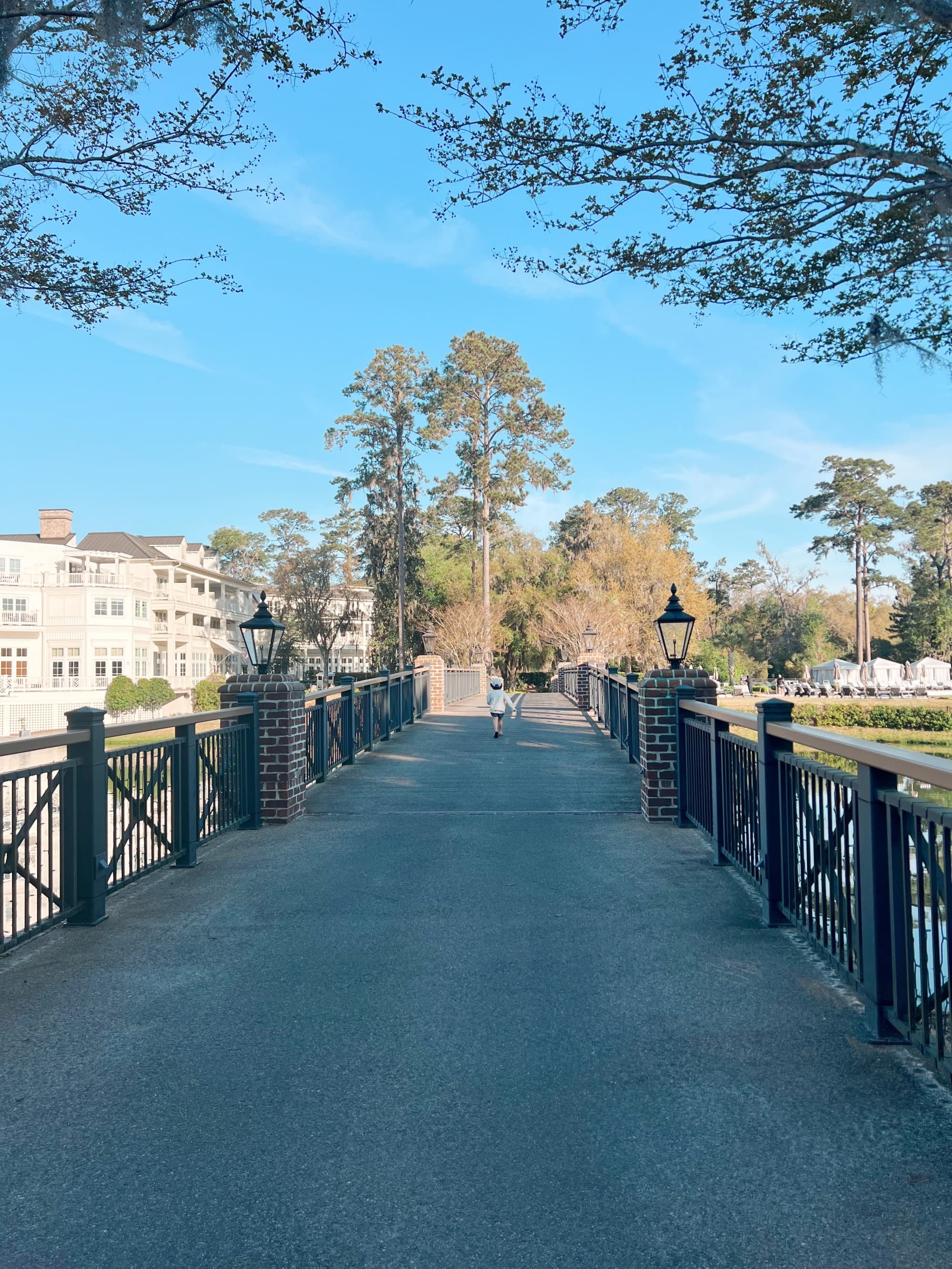 A walking path on a bridge during the daytime