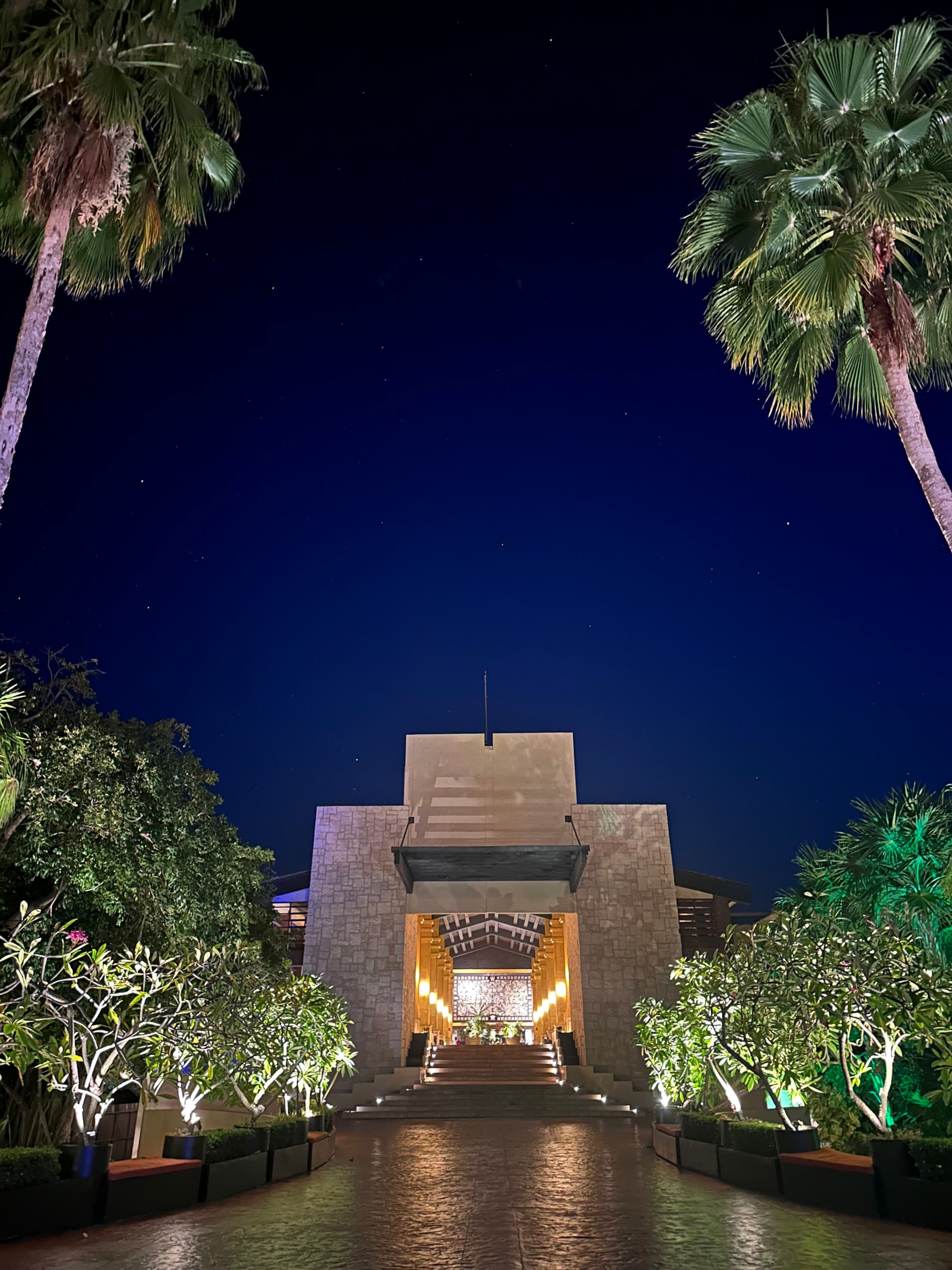 Night view of the resort
