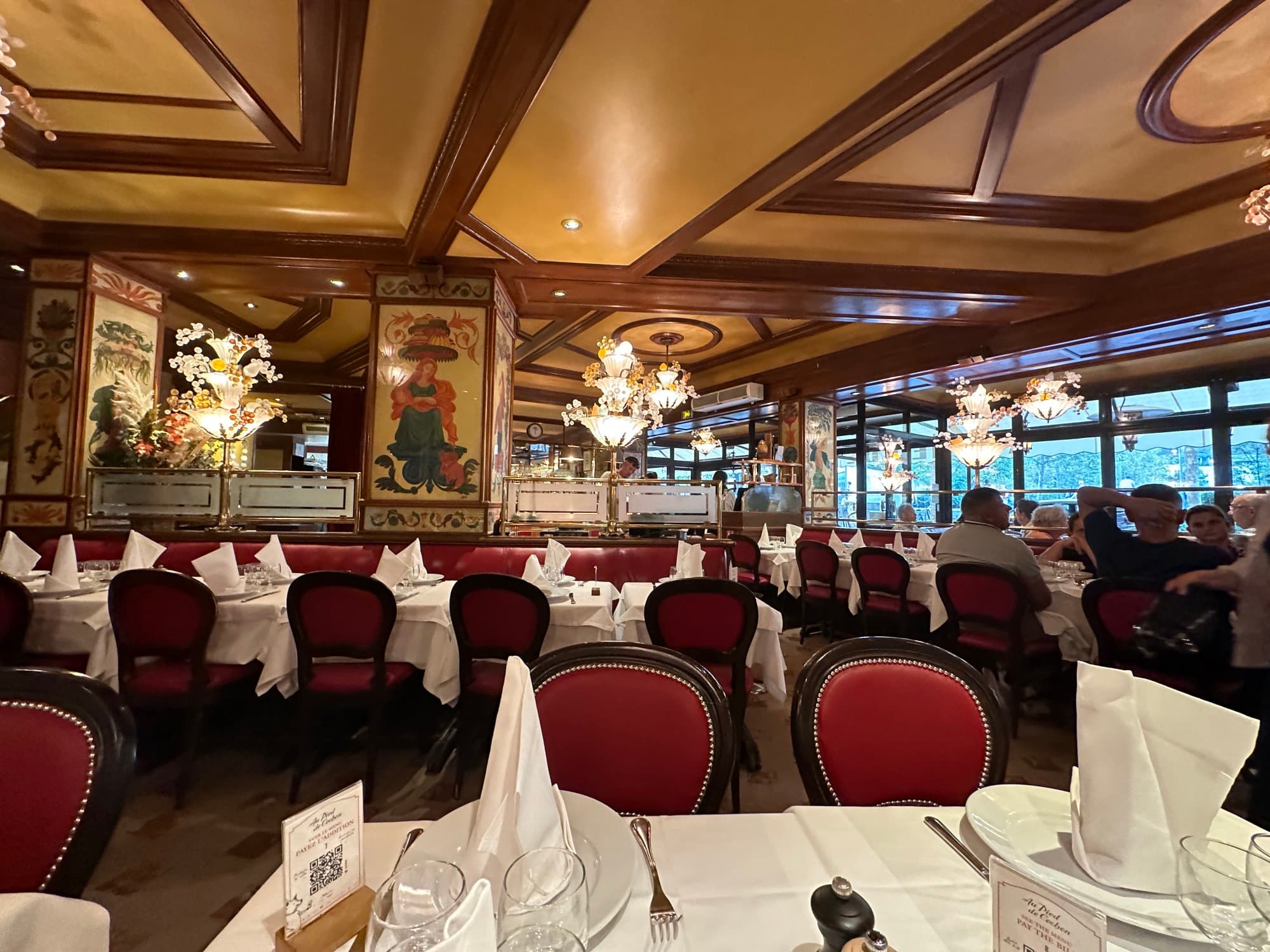 View of the dining area