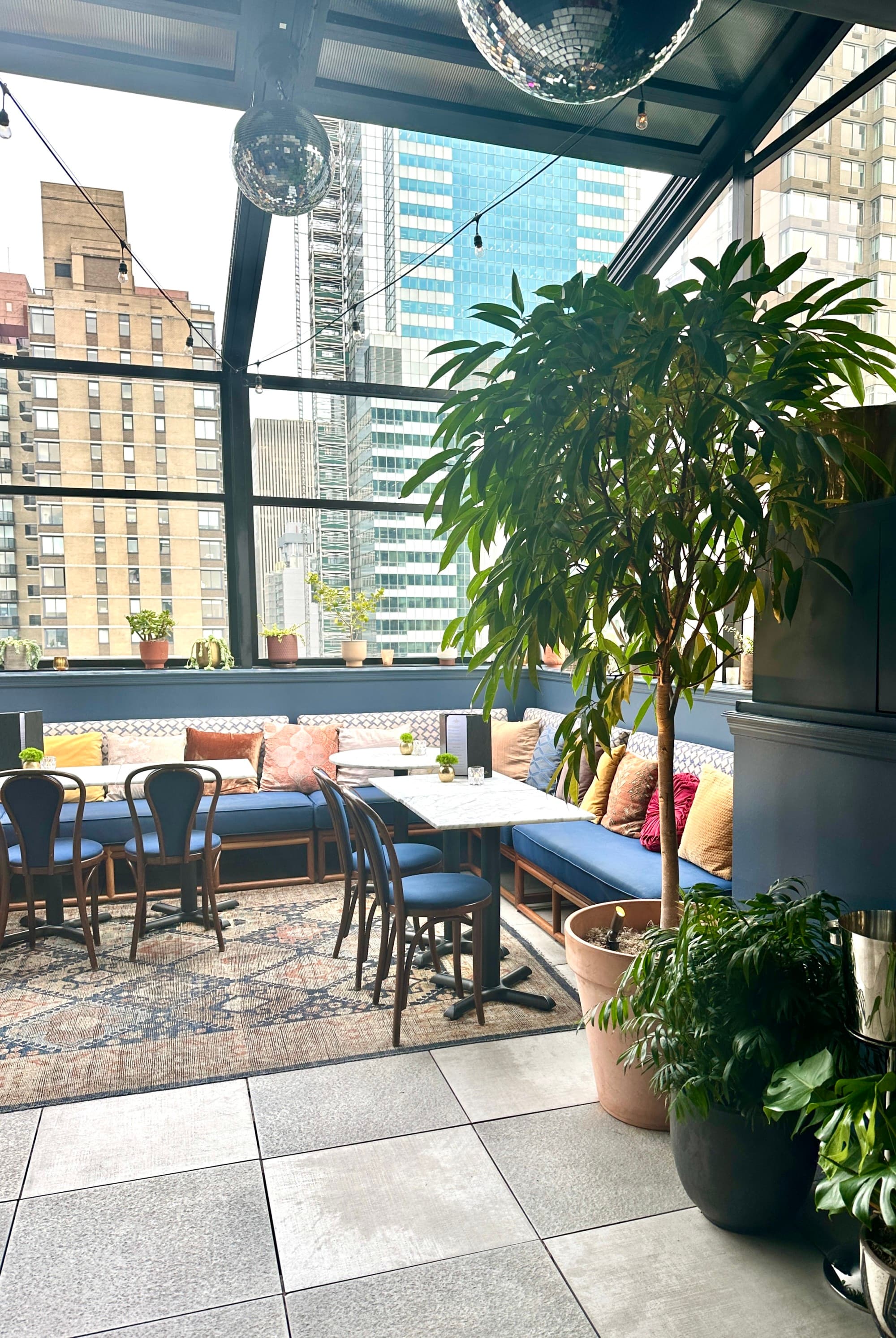 View of hotel rooftop