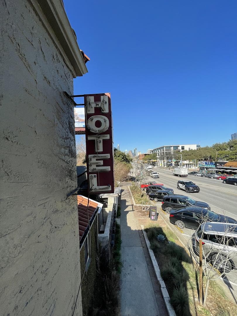 outdoor sign of hotel