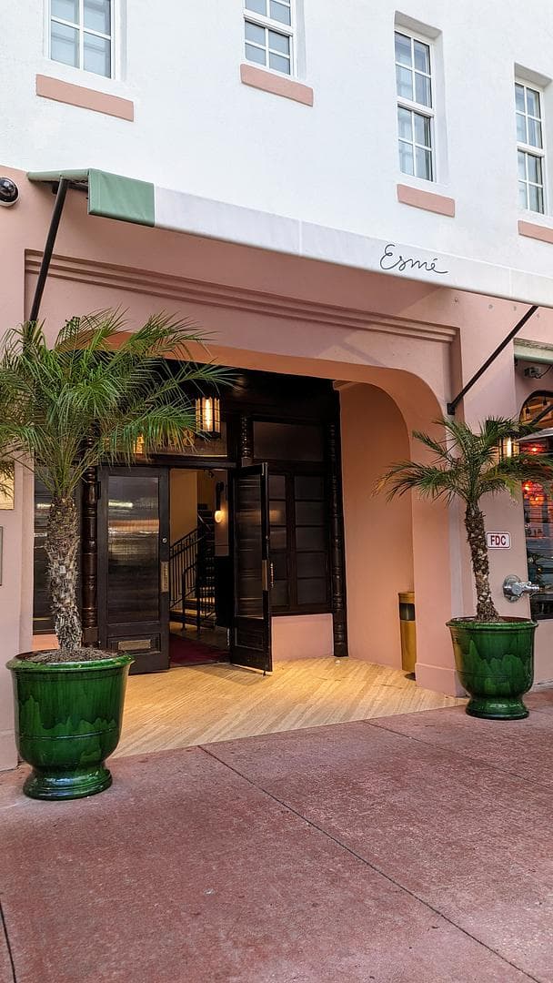 An elegant hotel entrance